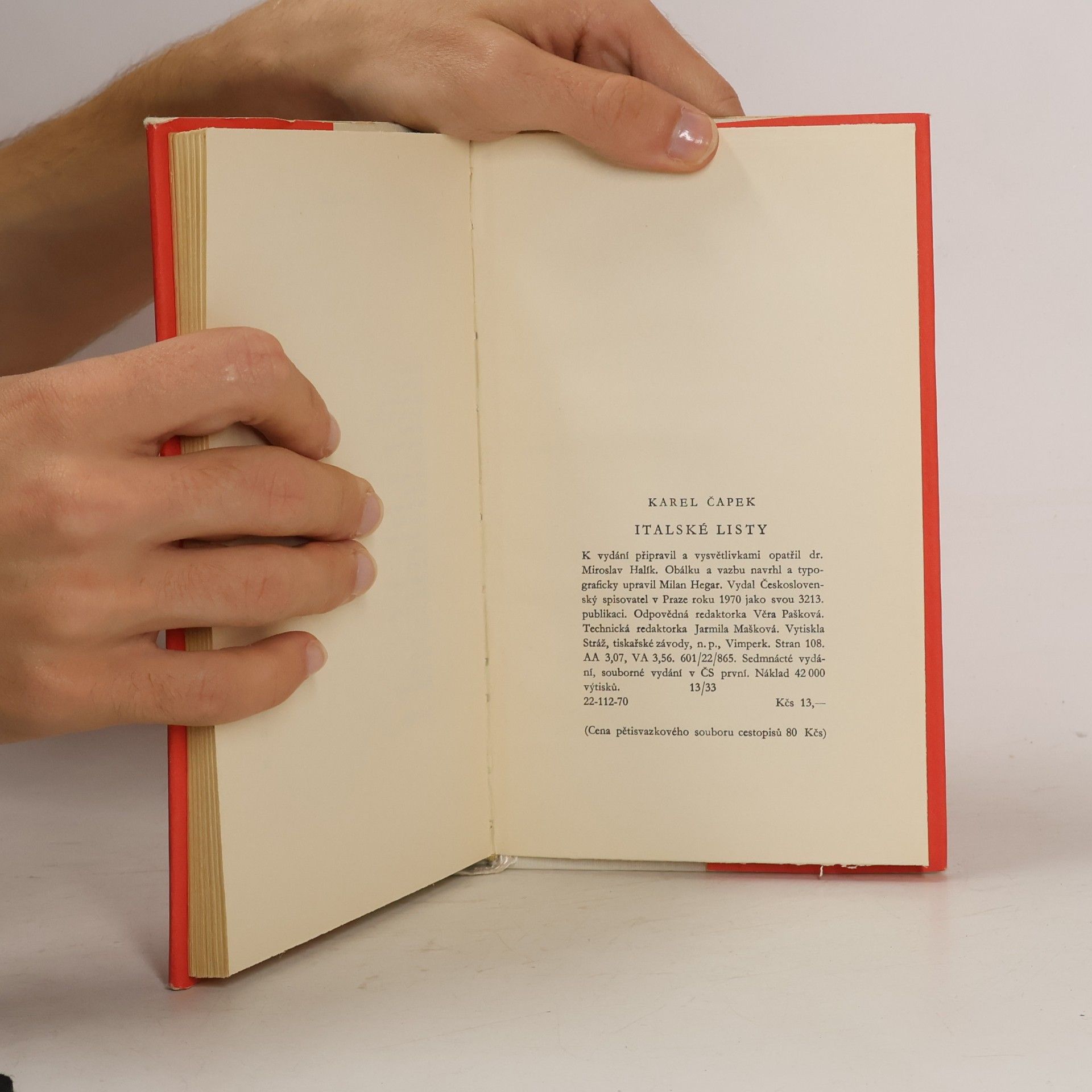 Karel Čapek Italské listy