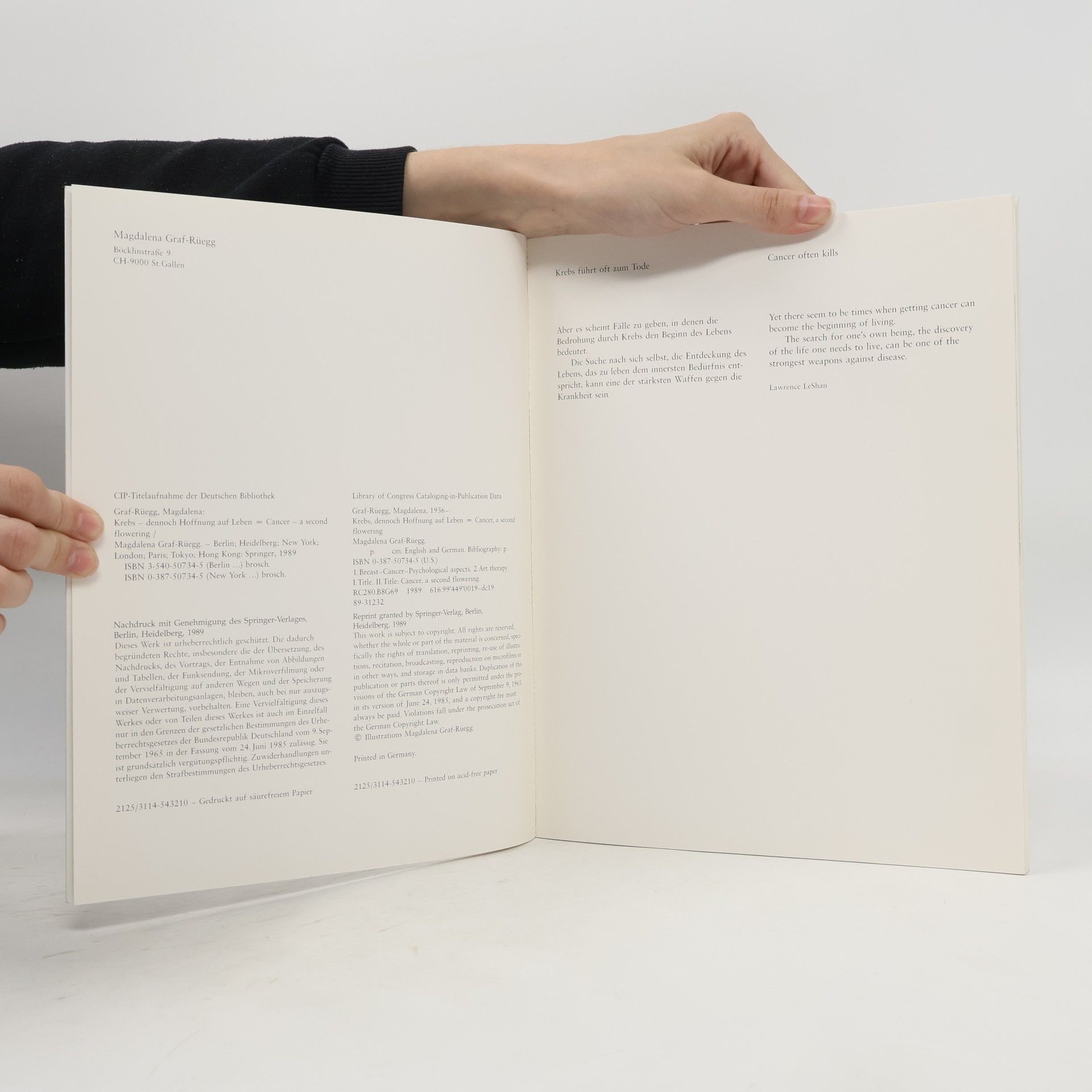 Magdalena Graf-Rüegg Krebs Cancer