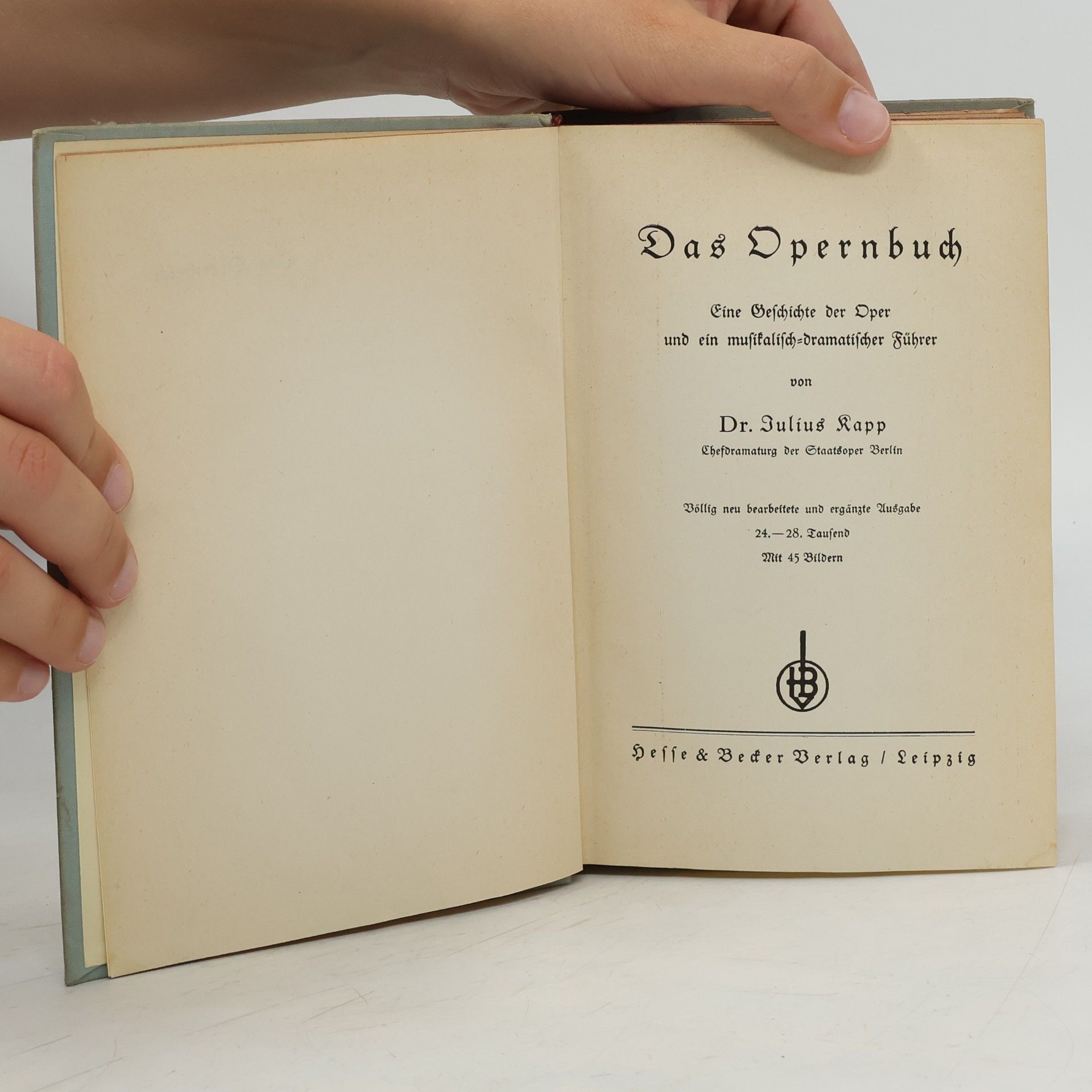 J. Kapp Das Opernbuch