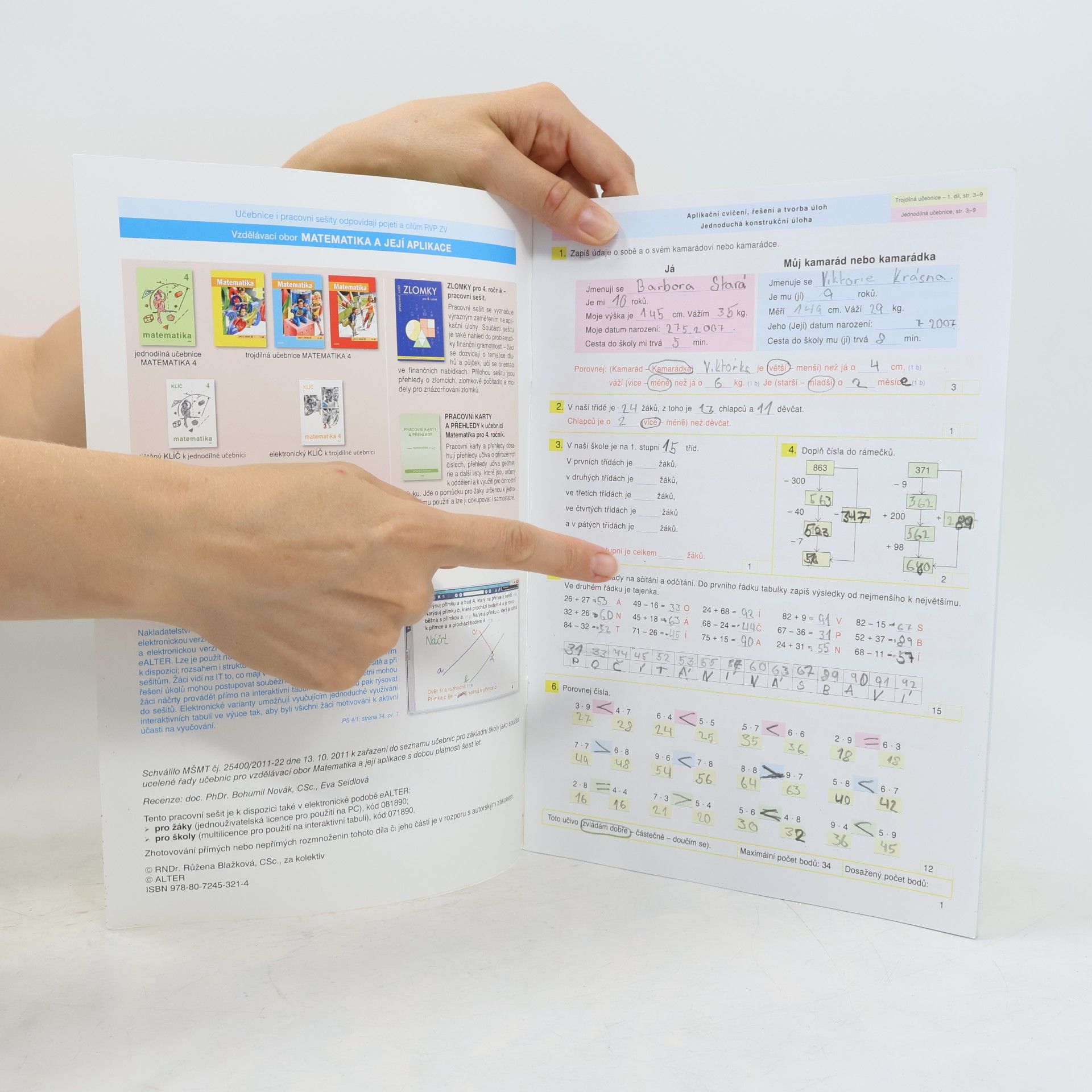 Růžena Blažková Pracovní sešit k učebnici matematika 4. I