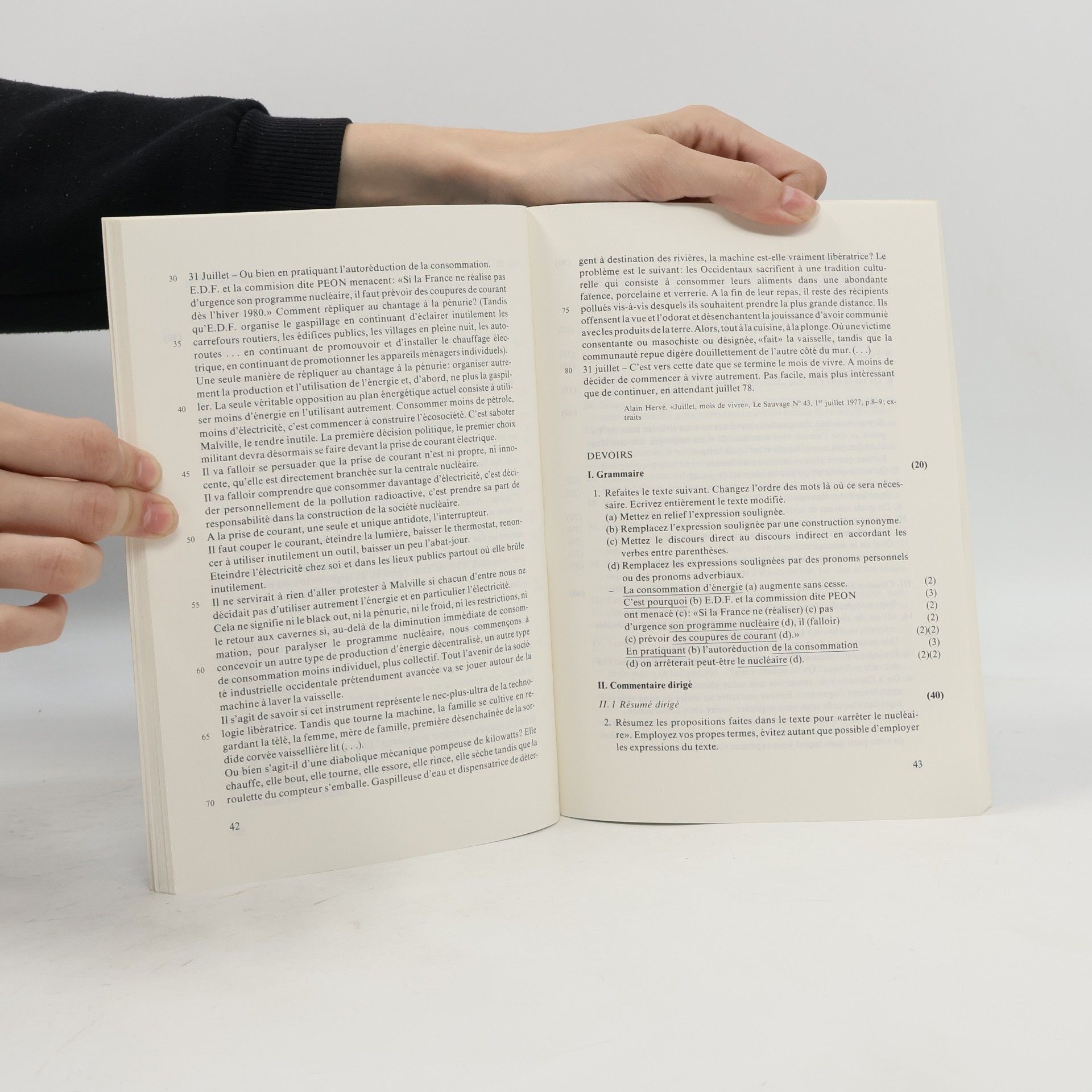 Gisela Weiss Analyses et commentaires - Textes sur la vie moderne en France
