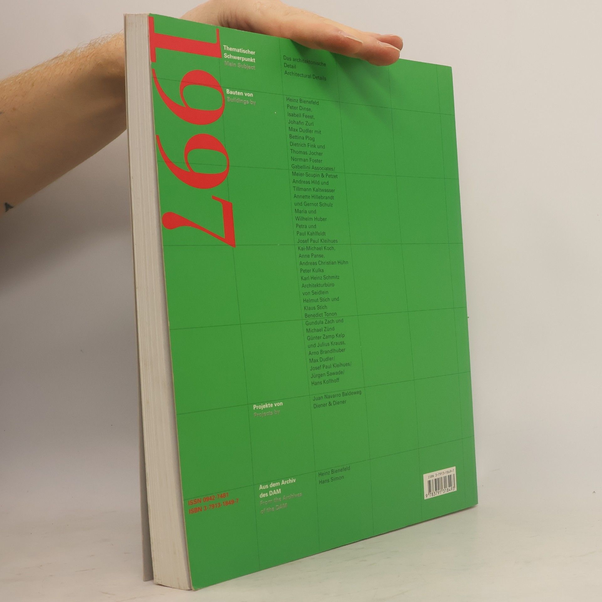 Wilfried Wang Dam Architecture Annual 1997/Dam Architektur Jahrbuch 1997