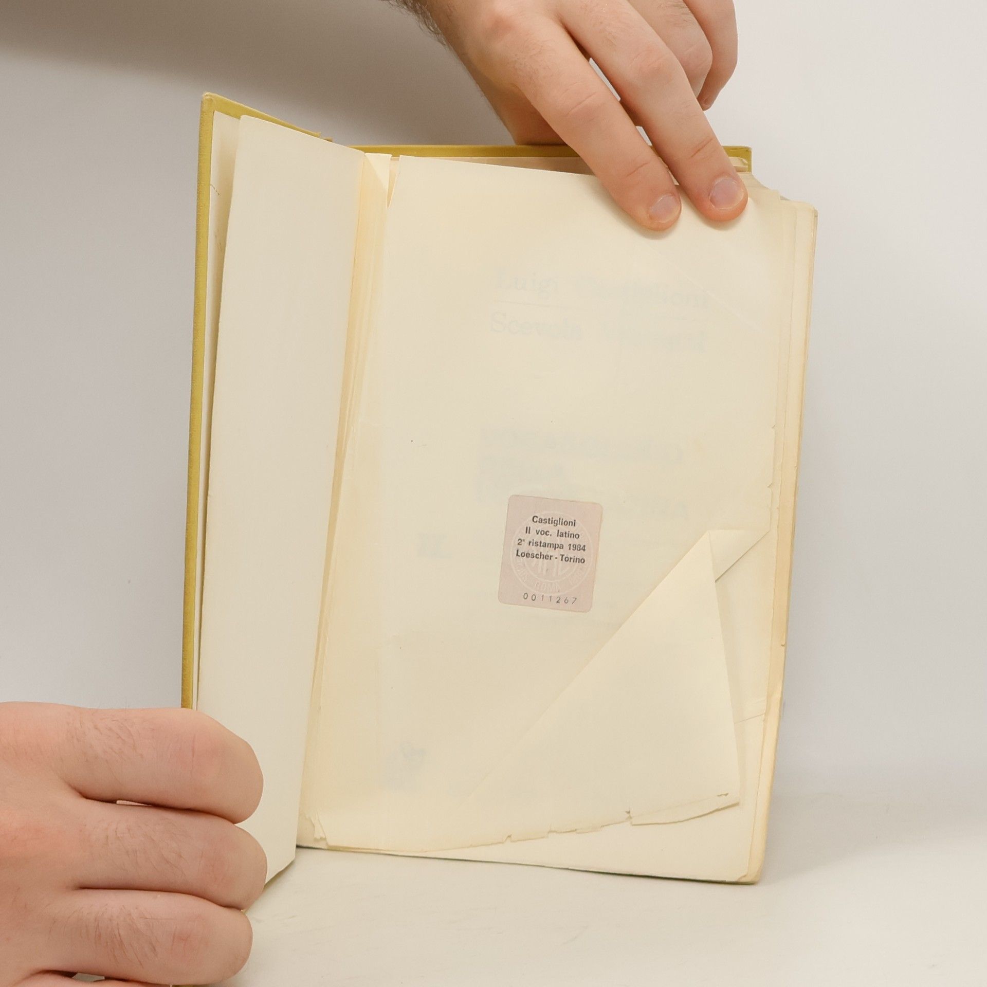 Luigi Castiglioni Il vocabolario della lingua latina