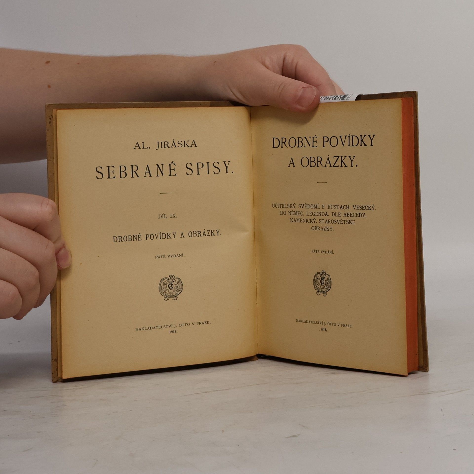 Alois Jirásek Sebrané spisy IX. Drobné povídky a obrázky