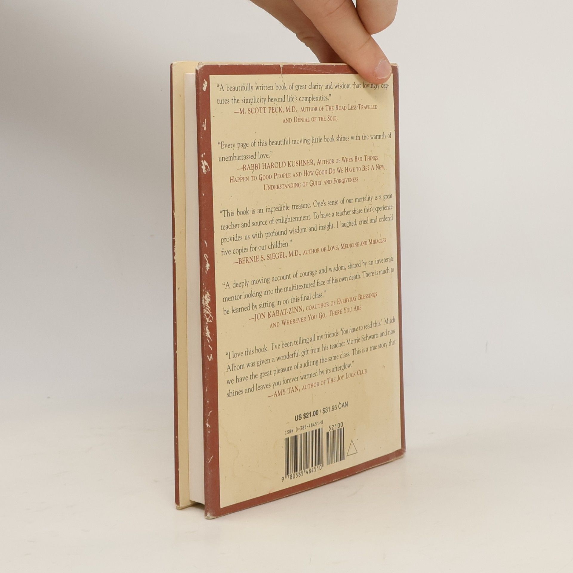 Mitch Albom Tuesdays with Morrie. An old man, a young man, and life's greatest lesson