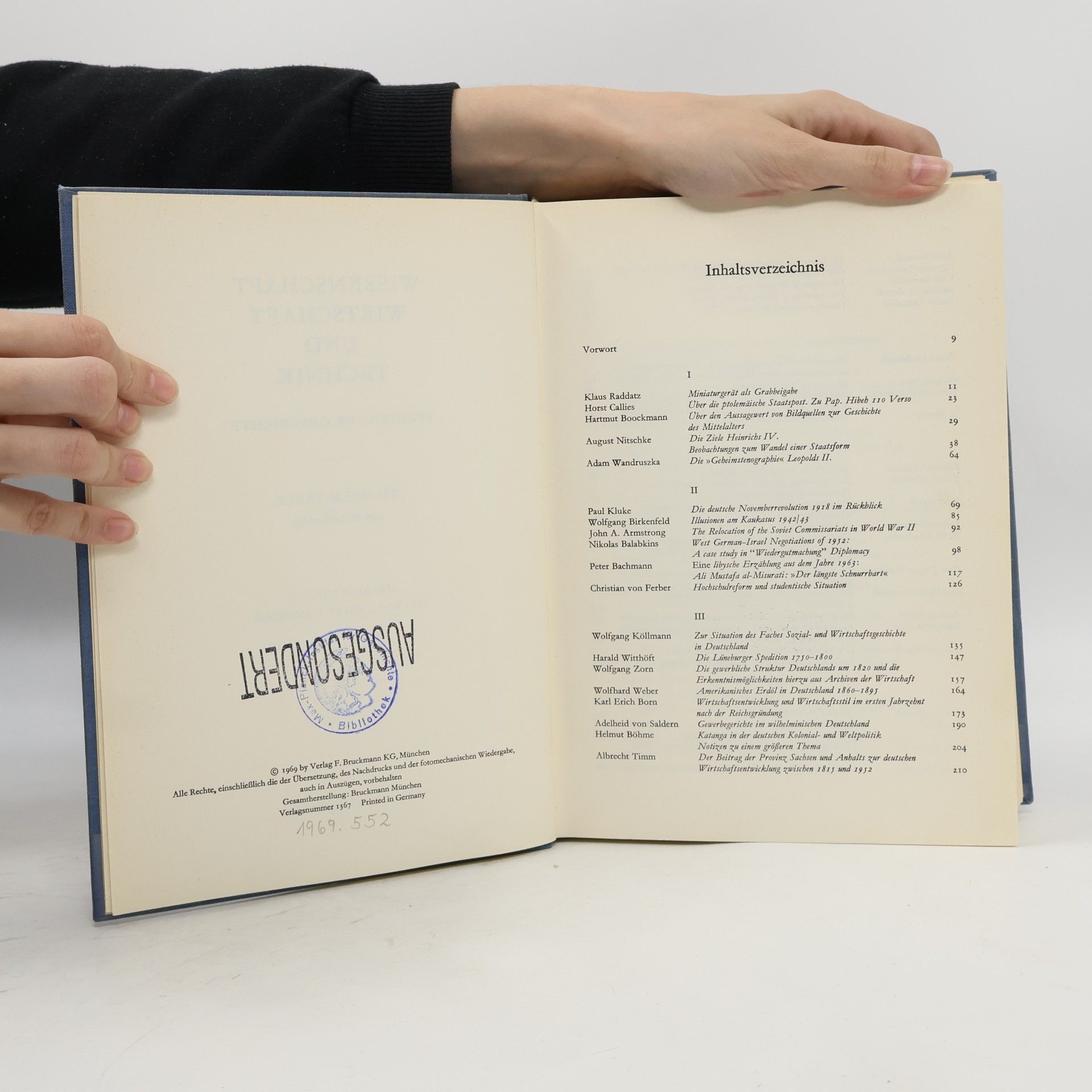 Various authors Wissenschaft, Wirtschaft und Technik: Studien zur Geschichte