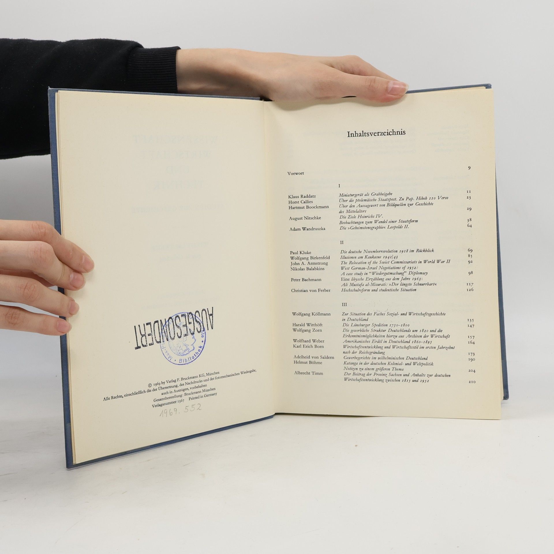 Various authors Wissenschaft, Wirtschaft und Technik: Studien zur Geschichte