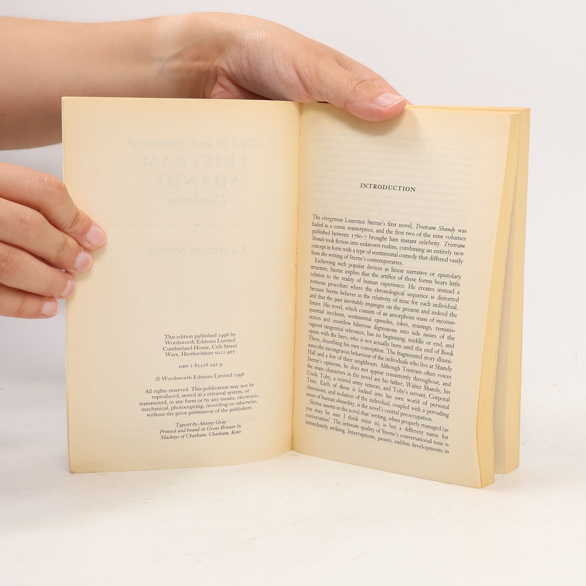 Laurence Sterne Tristram Shandy