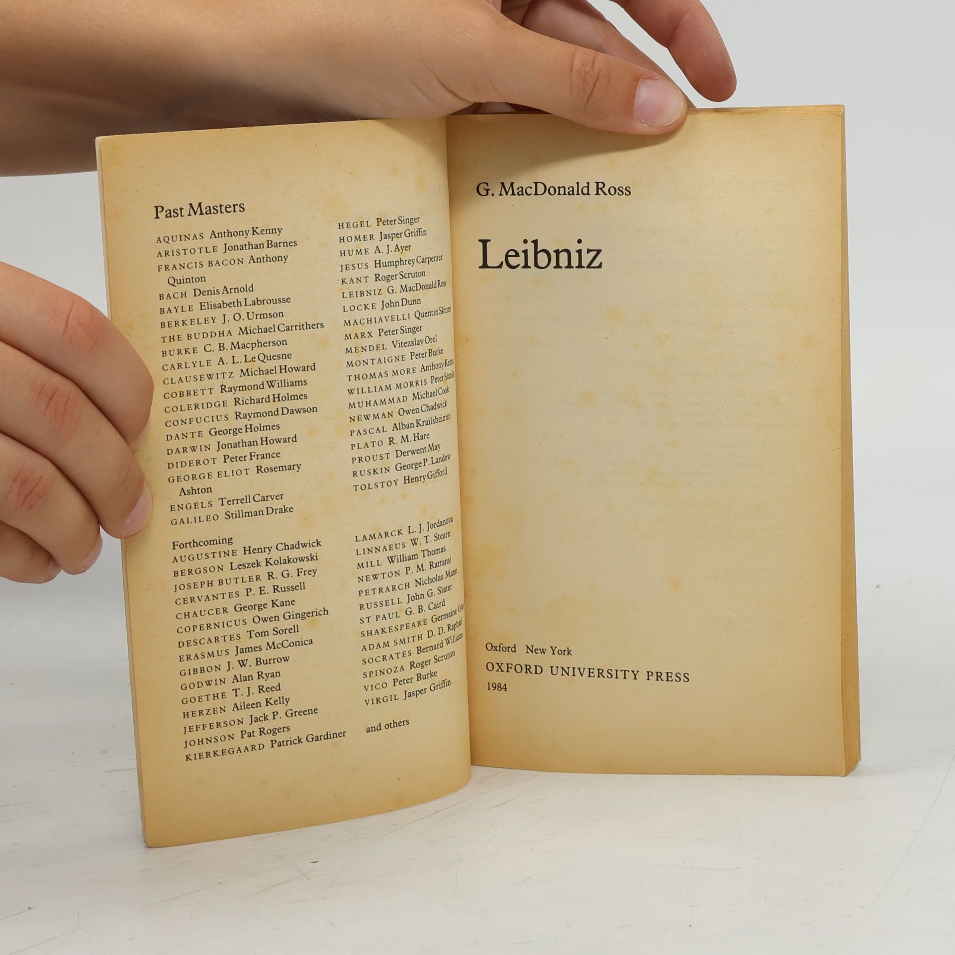 George MacDonald Ross Past Masters: Leibniz