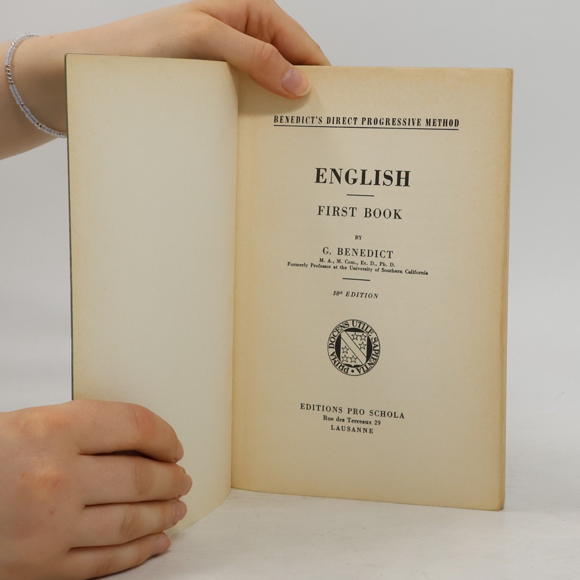 G. Benedict English. First Book
