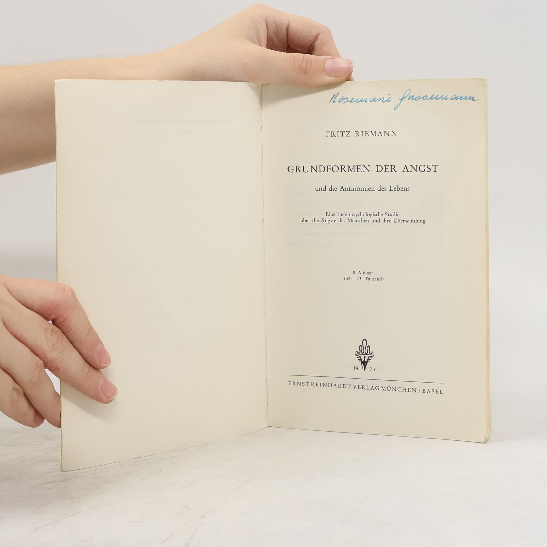 Fritz Riemann Grundformen der angst