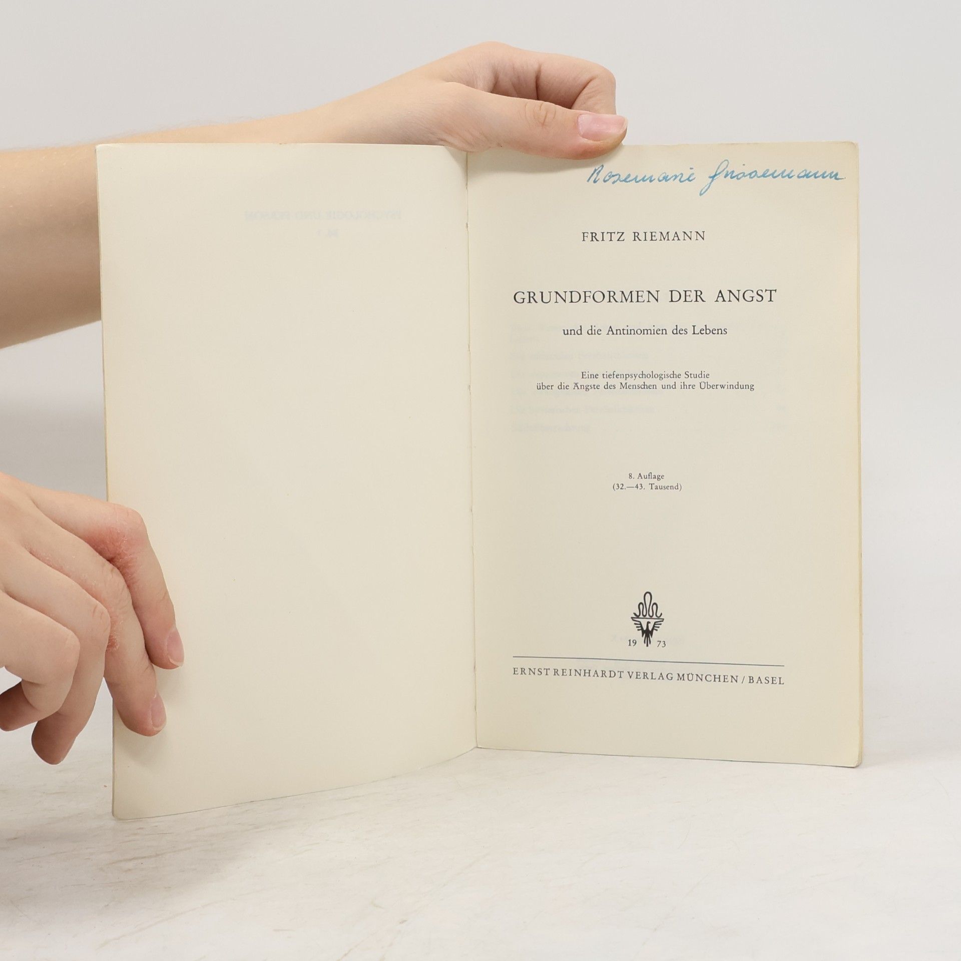 Fritz Riemann Grundformen der angst