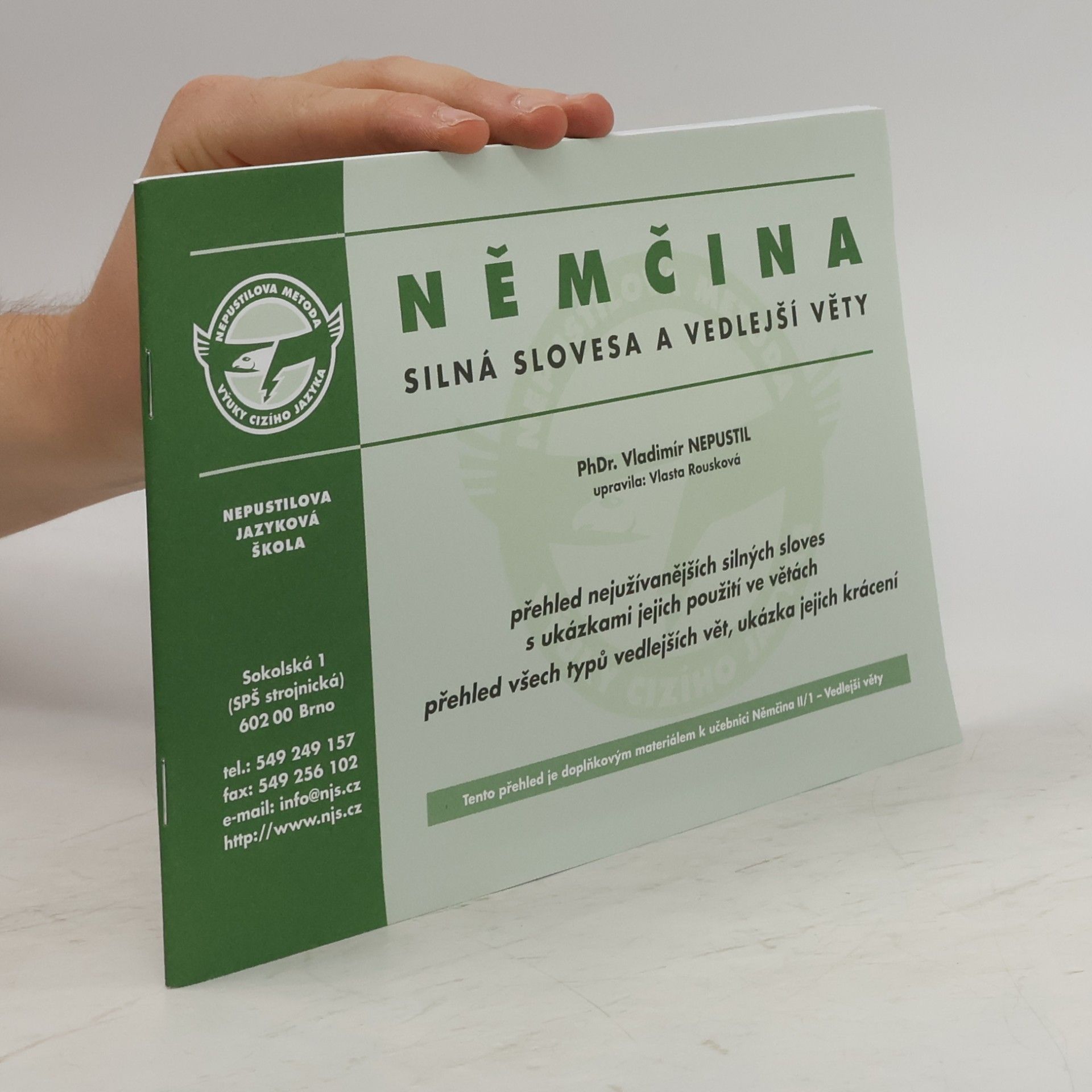 Vladimír Nepustil Němčina silná slovesa a vedlejší věty