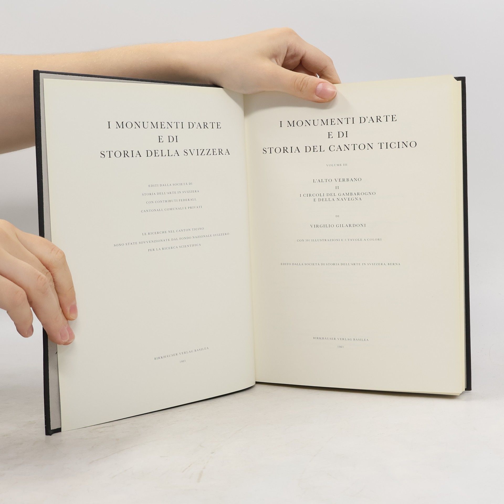 Virgilio Gilardoni I monumenti d'arte e di storia del Canton Ticino III
