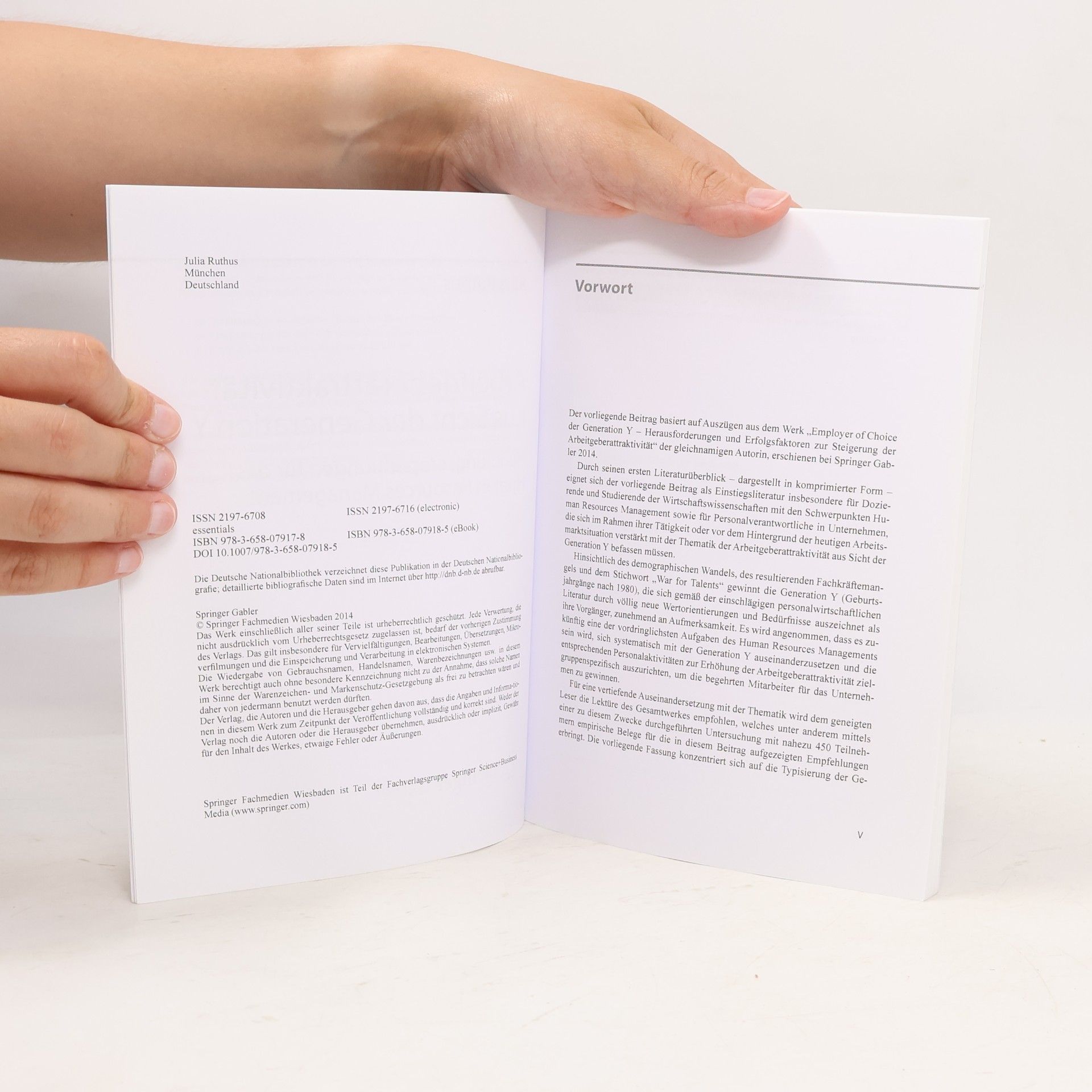 Julia Ruthus Essentials: Arbeitgeberattraktivität aus Sicht der Generation Y