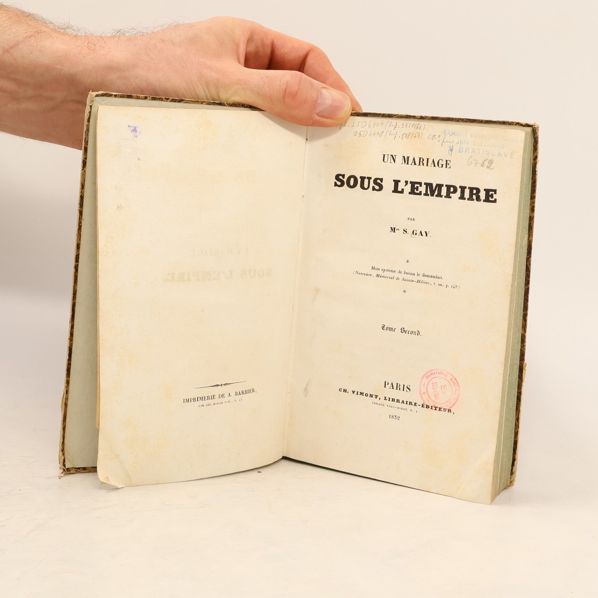 Sophie Gay Un mariage sous l'empire