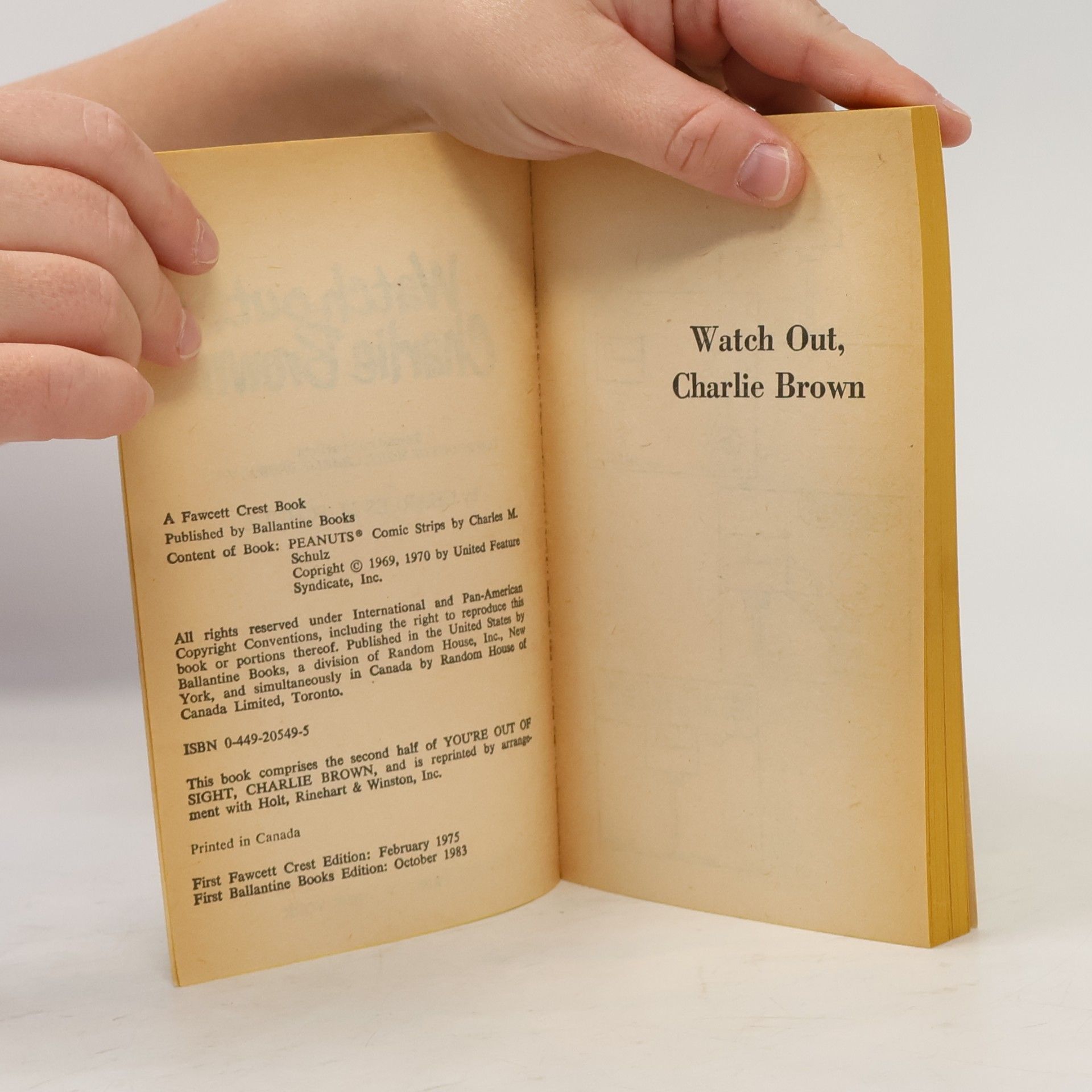 Charles Monroe Schulz Watch Out Charlie Brown