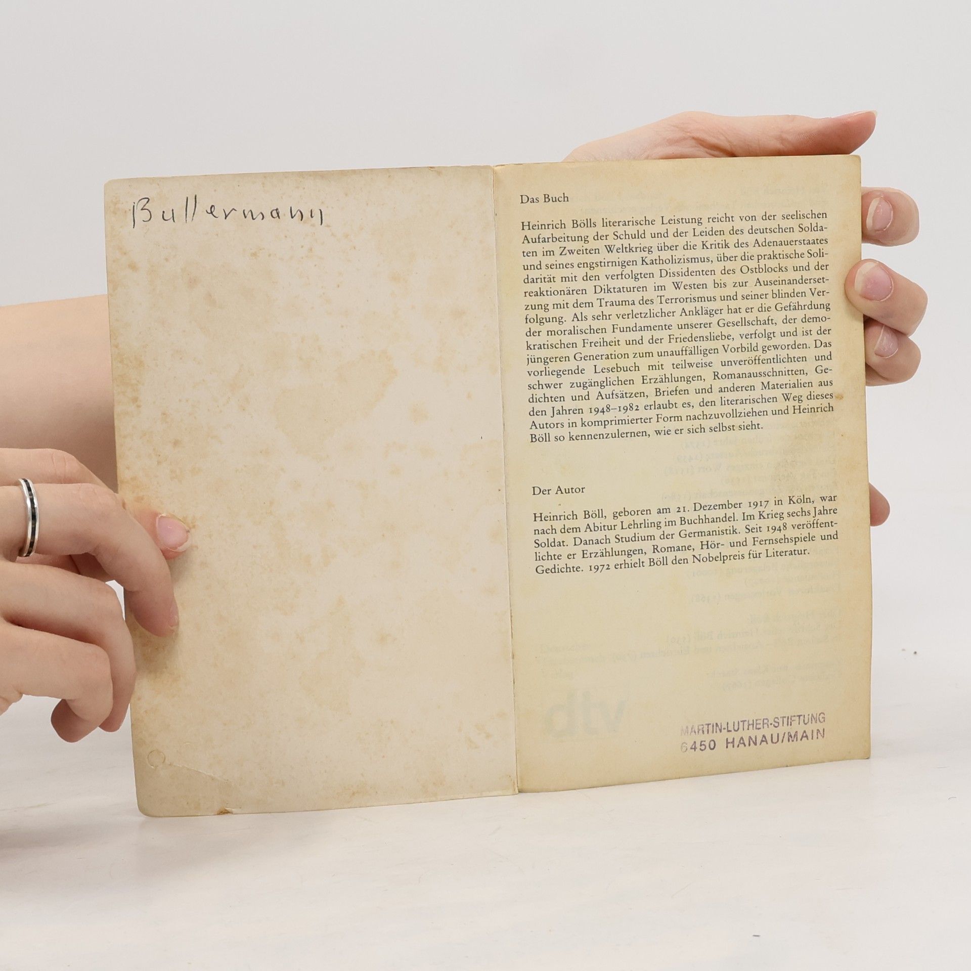Heinrich Böll Das Heinrich-Böll-Lesebuch