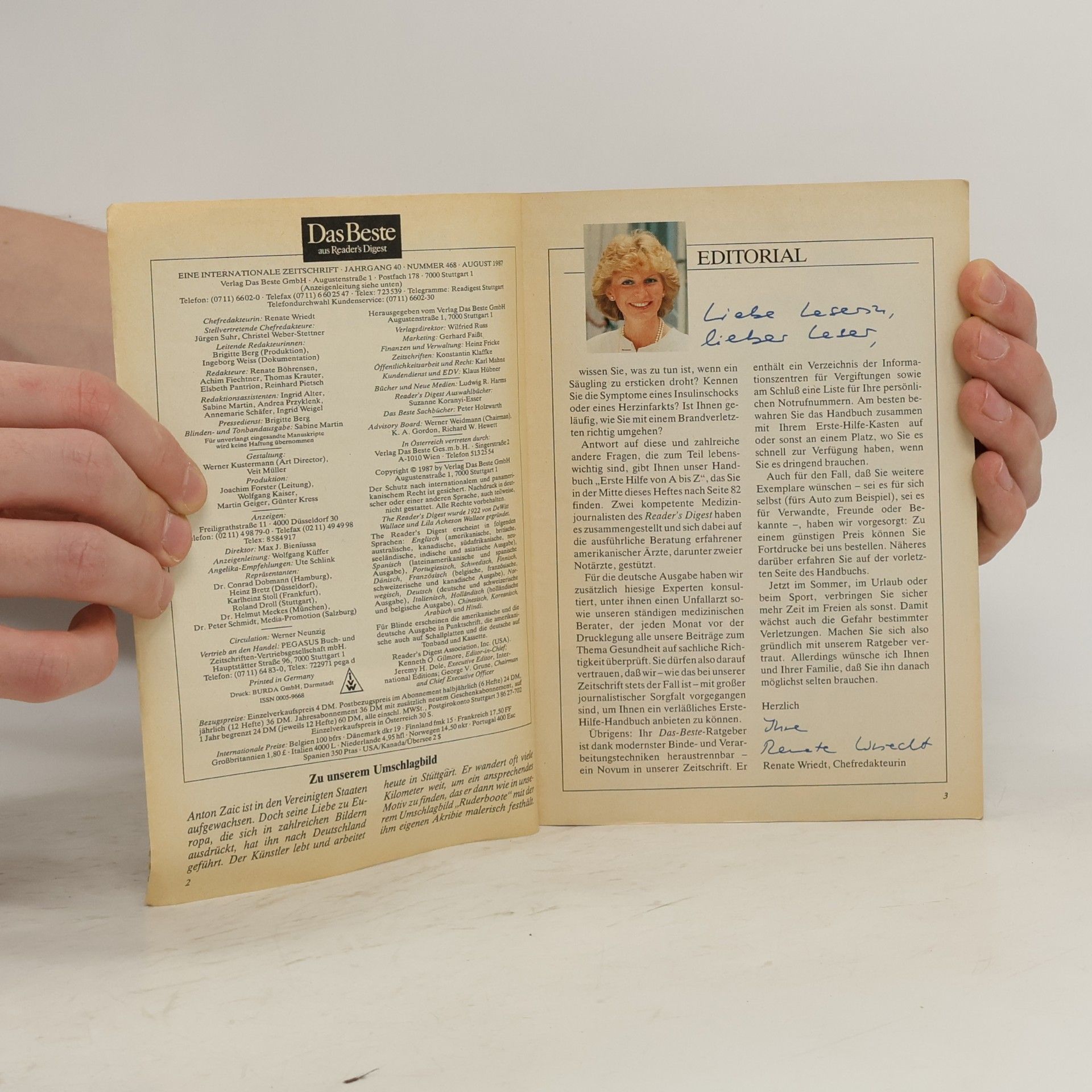 Autorenkollektiv Reader's Digest. Das Beste 8/1987