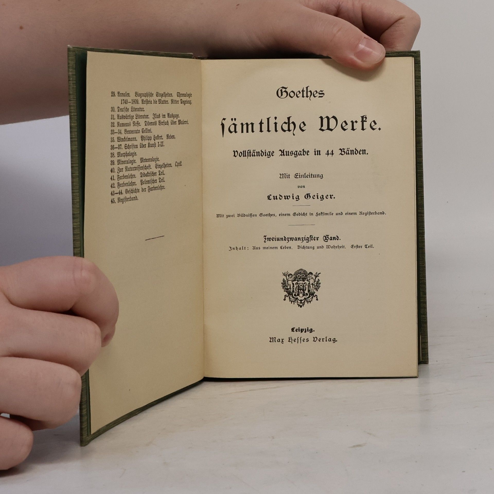 Johann Wolfgang von Goethe Goethes sämtliche Werke. Band 22