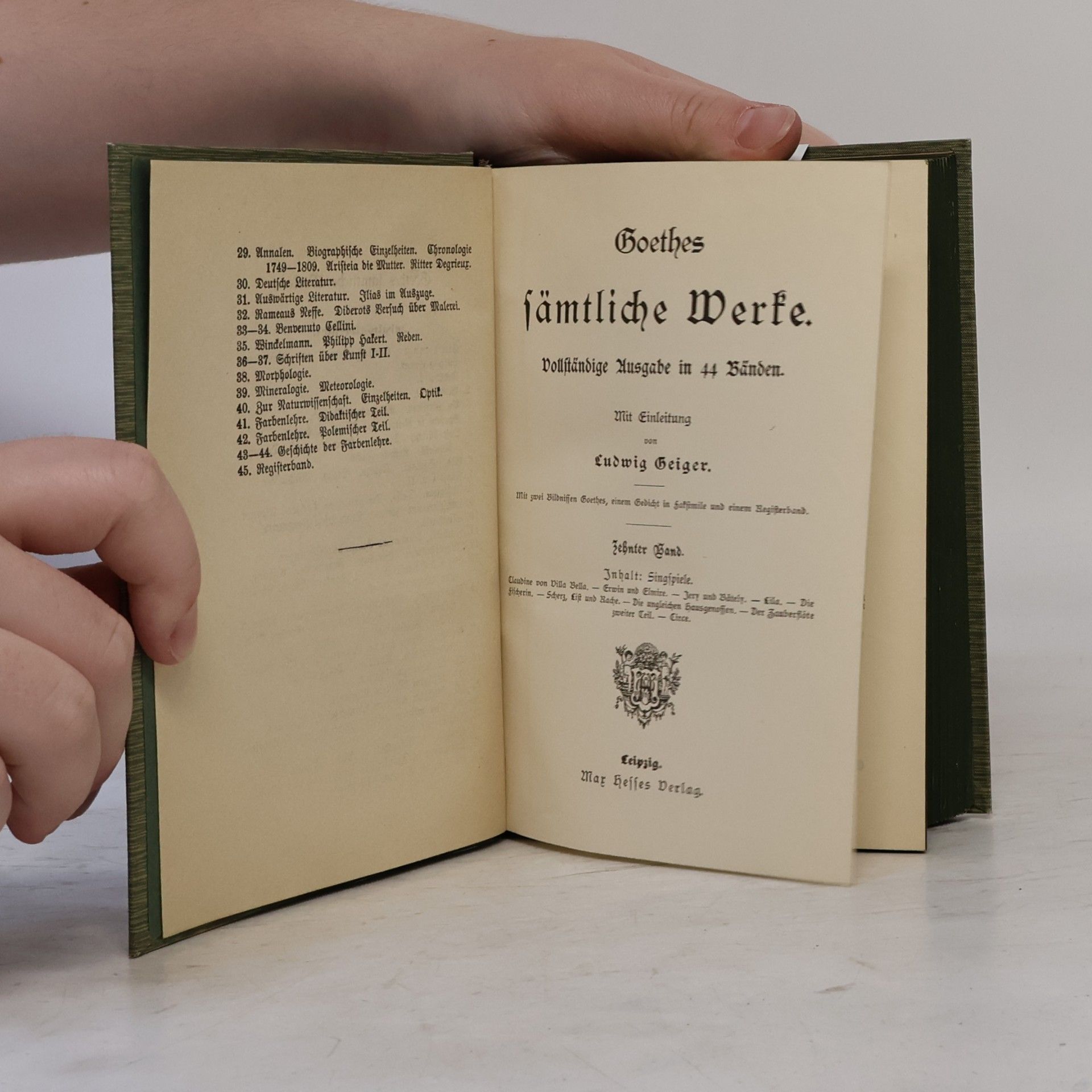 Johann Wolfgang von Goethe Goethes sämtliche Werke. Vollständige Ausgabe in 44 Bänden. 10-13