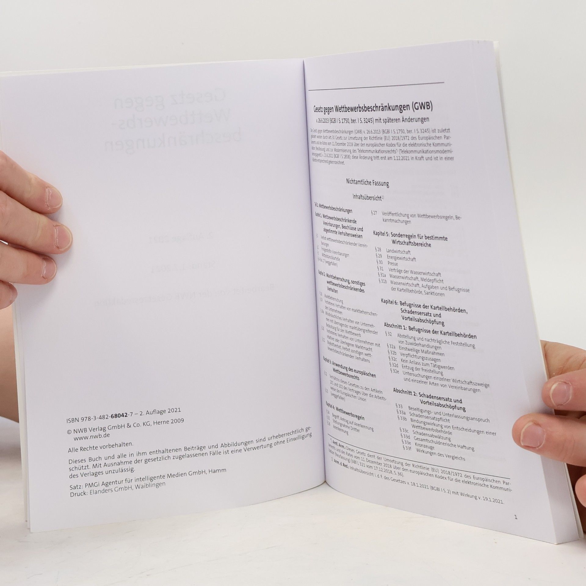 Autorenkollektiv Gesetz gegen Wettbewerbsbeschränkungen (GWB) 2021