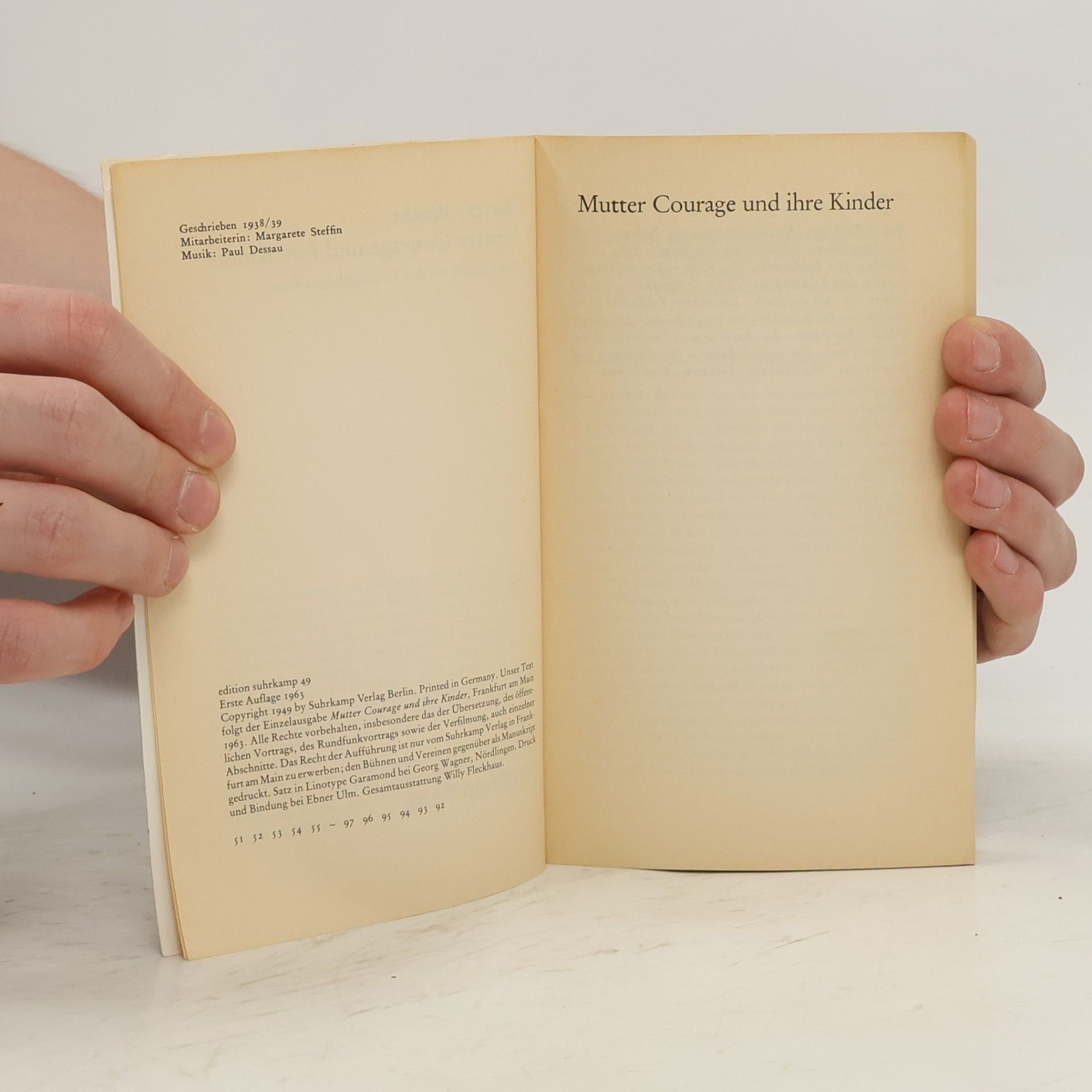Bertolt Brecht Mutter Courage und ihre Kinder