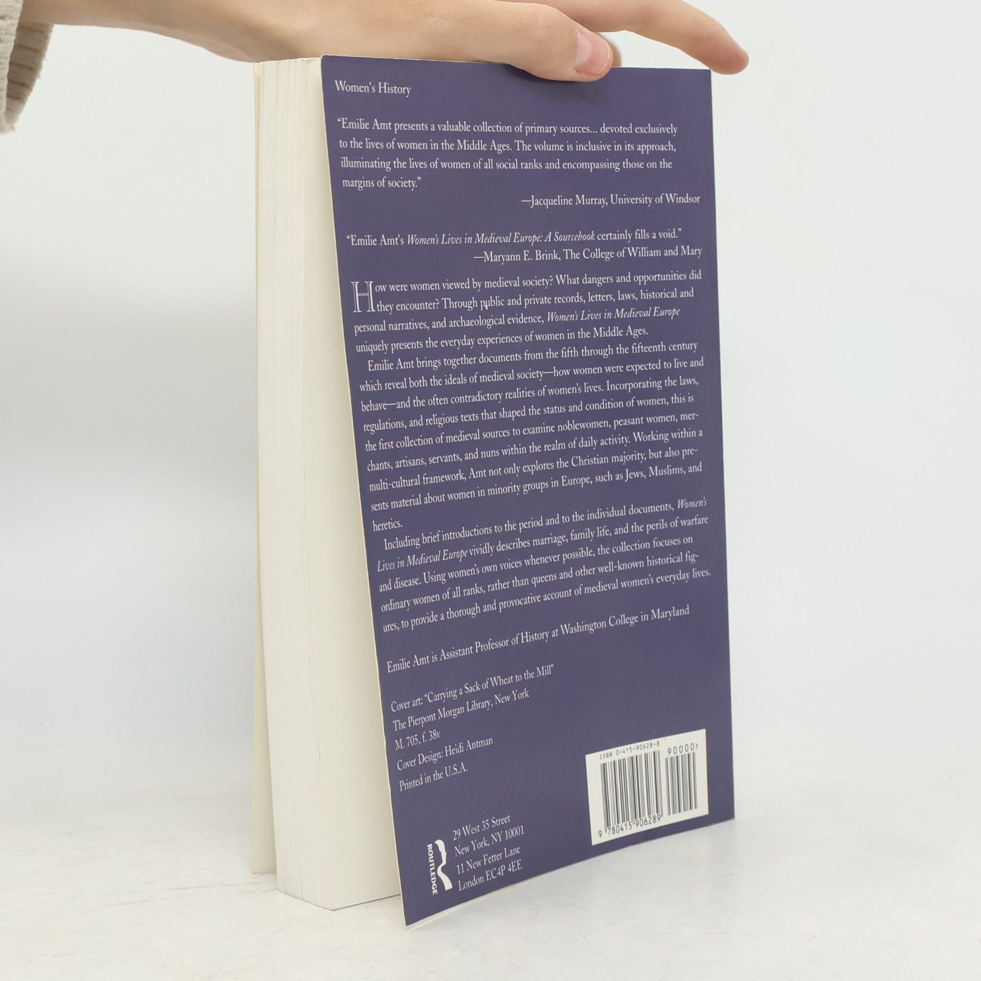 Emilie Amt Women's Lives in Medieval Europe