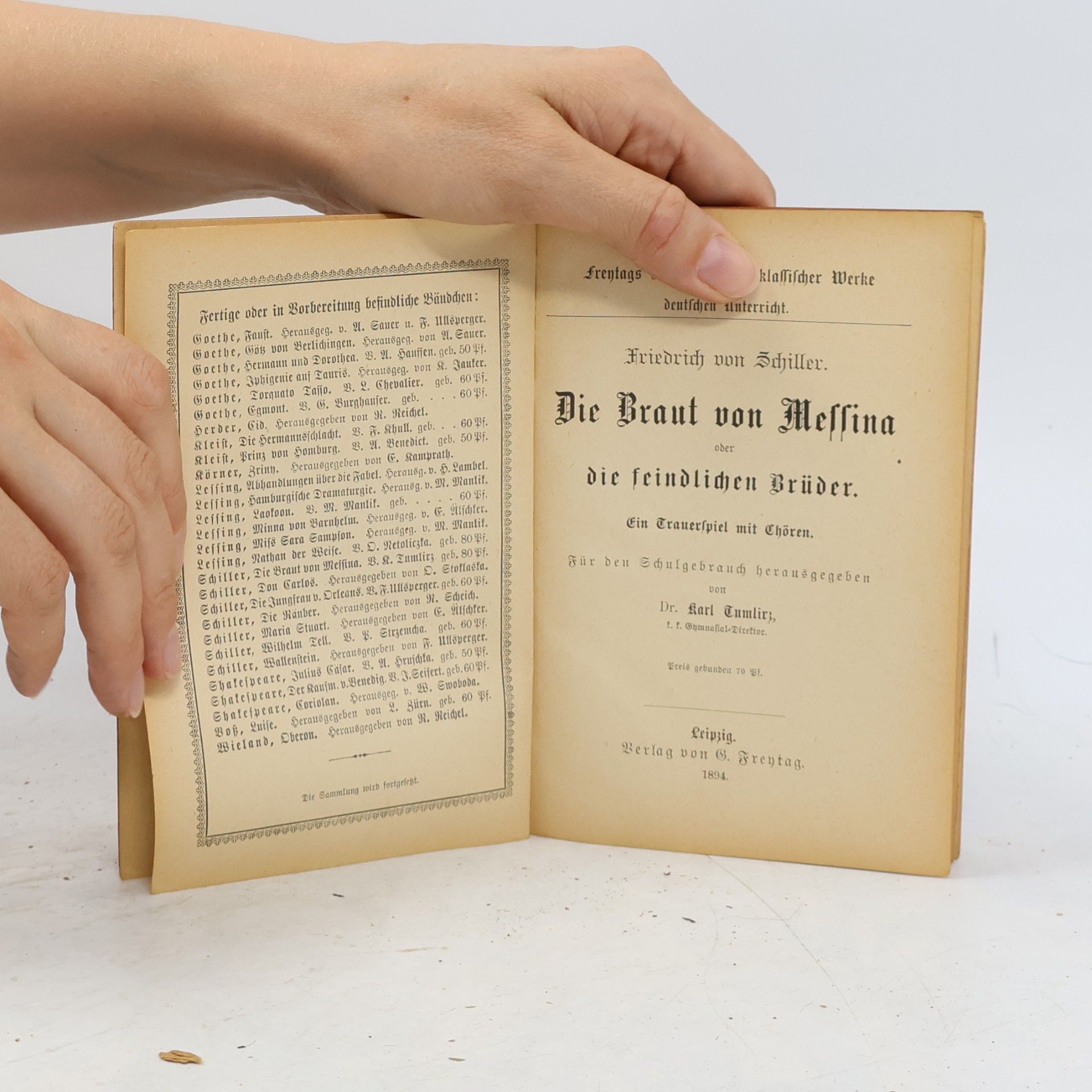 Friedrich Schiller Die Braut von Messina oder die feindlichen Brüder