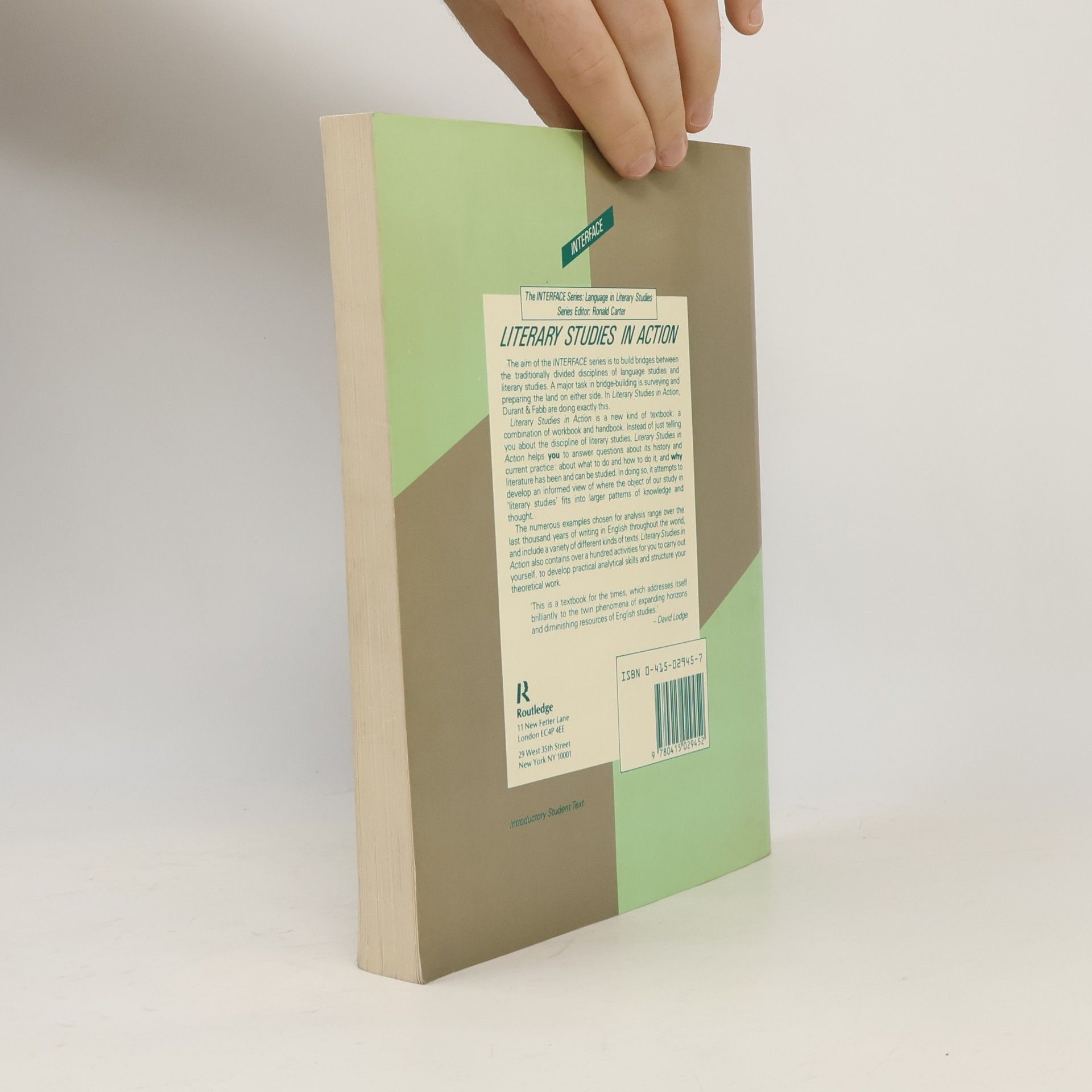 Alan Durant The Interface Series: Literary Studies in Action