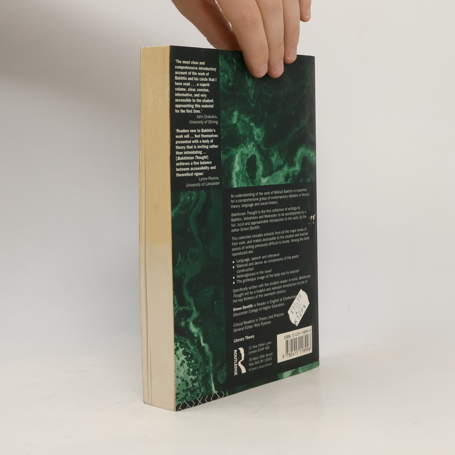 Simon Dentith Critical Readers in Theory and Practice: Bakhtinian Thought