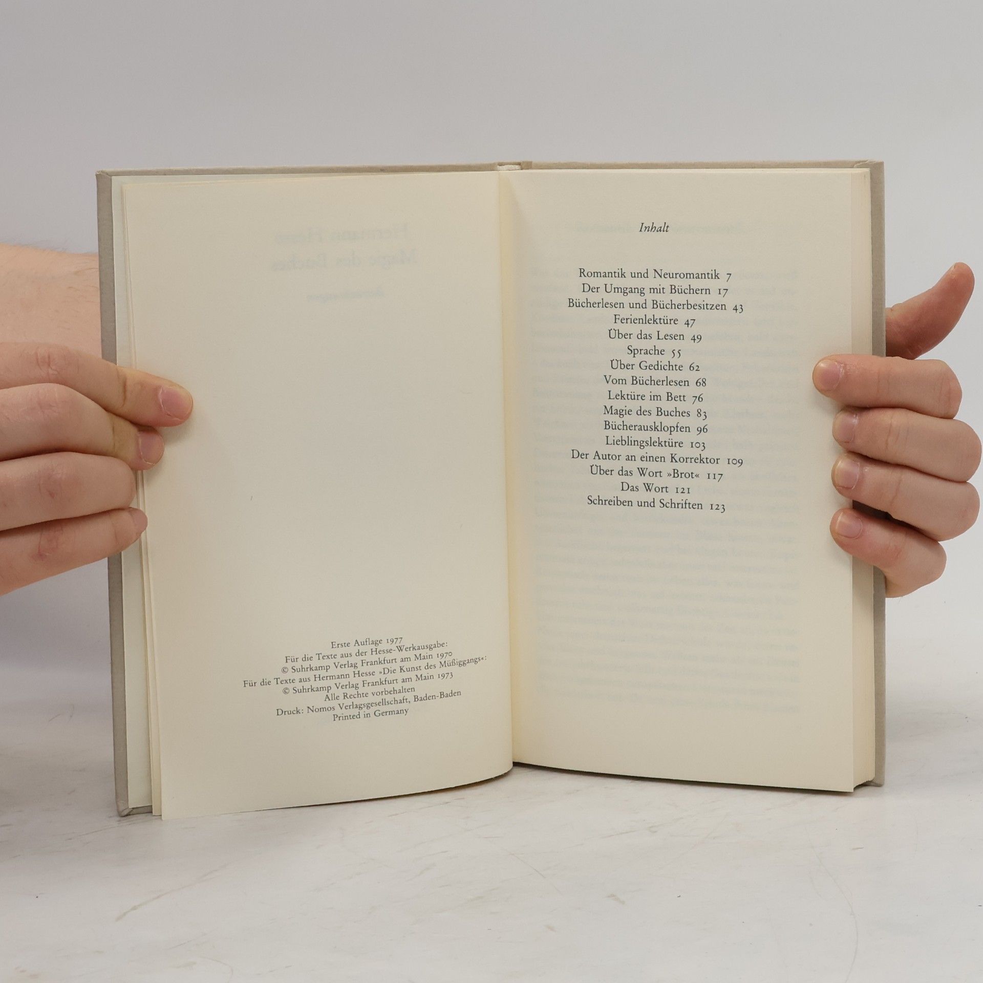 Hermann Hesse Magie des Buches