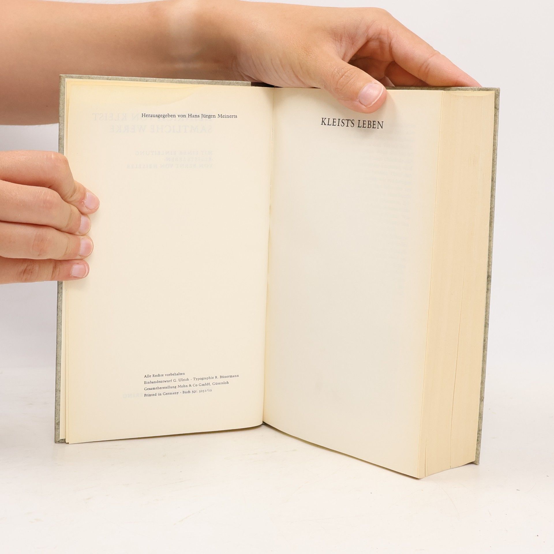 Heinrich von Kleist Samtliche Werke. Kleists Leben