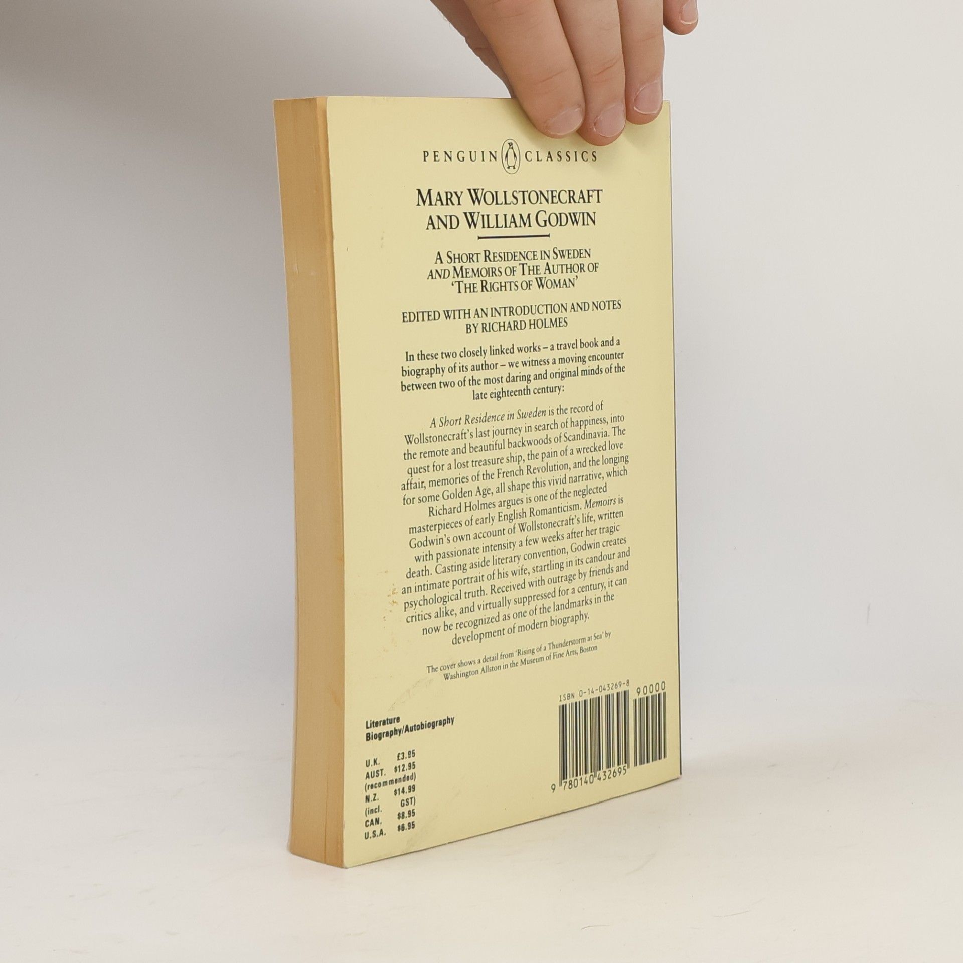 Mary Wollstonecraft Penguin Classics: A Short Residence in Sweden & Memoirs of the Author of 'The Rights of Woman'