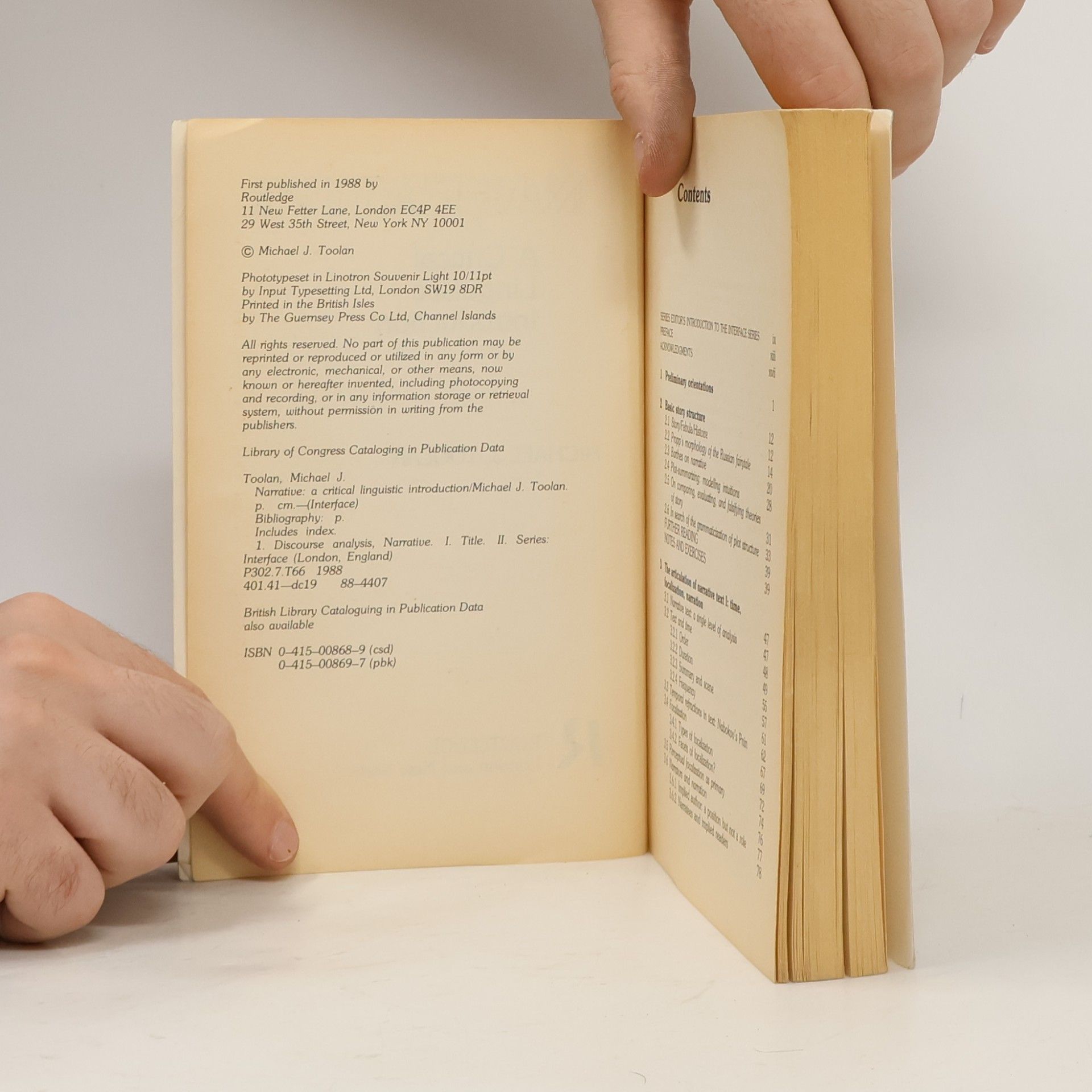 Michael J. Toolan Interface: Narrative
