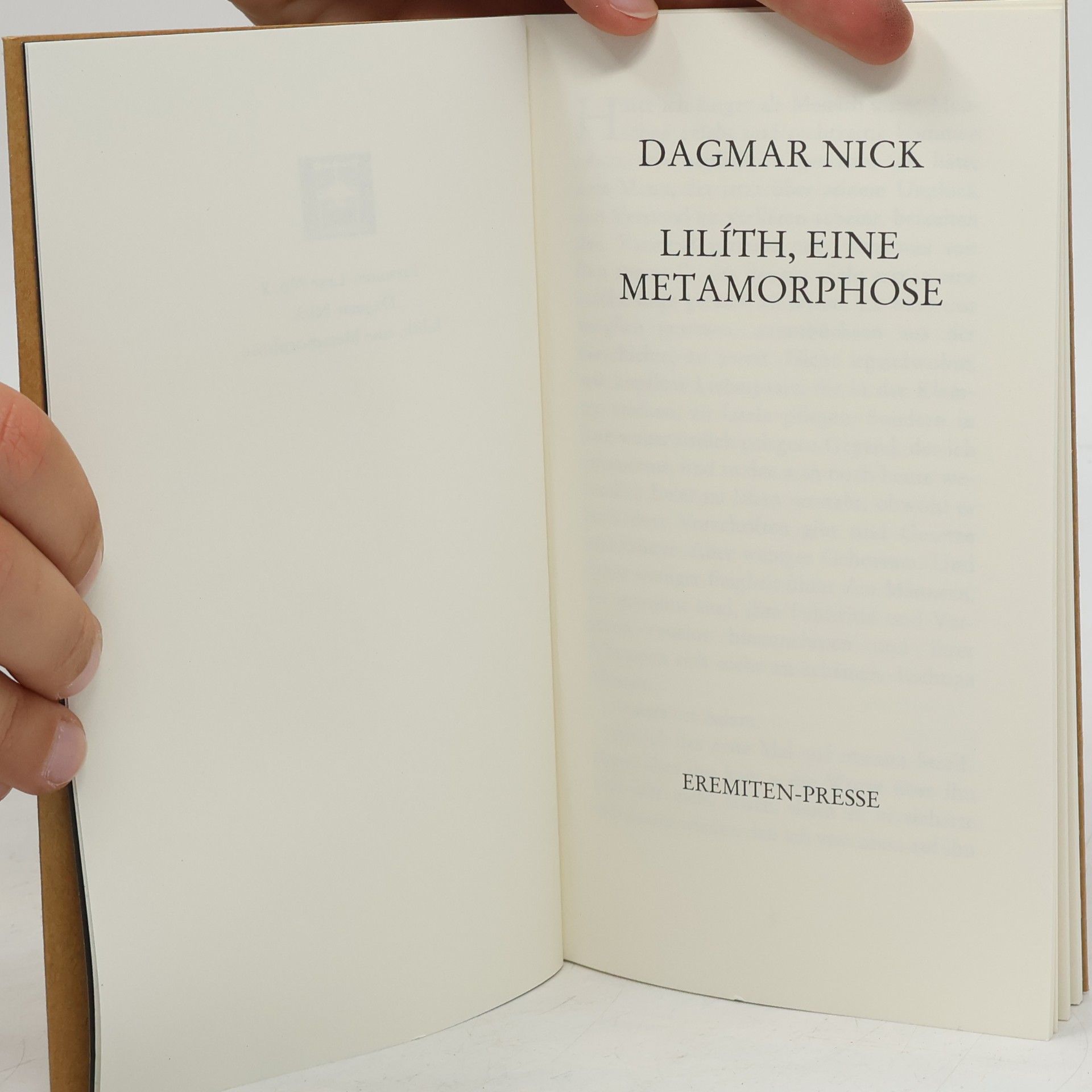 Dagmar Nick Lilíth, eine Metamorphose