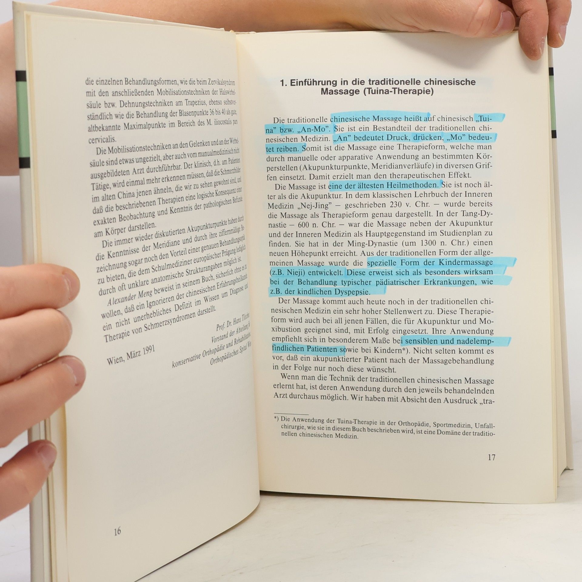Alexander Meng Lehrbuch der traditionellen chinesischen Massage