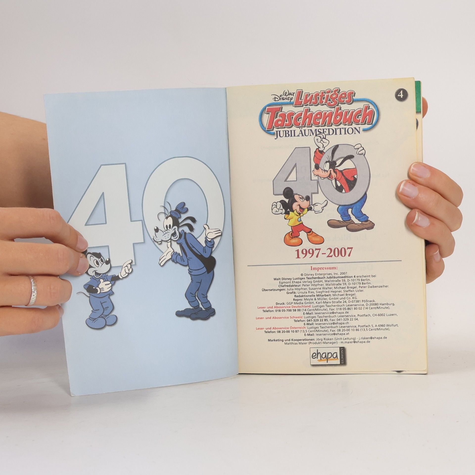 Walt Disney Lustiges Taschenbuch Jubiläumsedition 4. 1997 - 2007