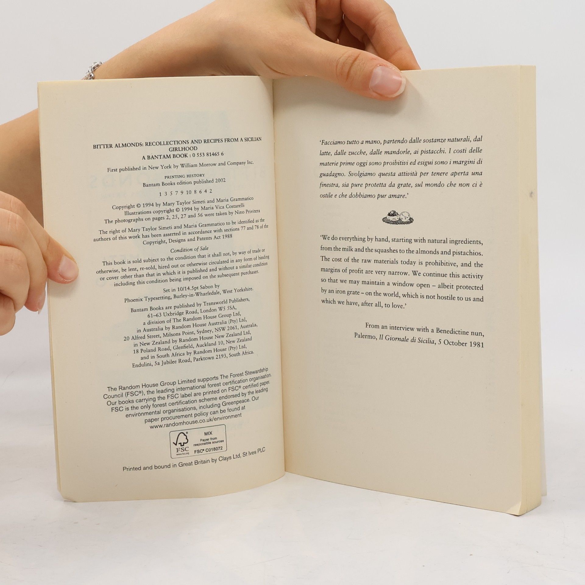 Mary Taylor Simeti Bitter Almonds
