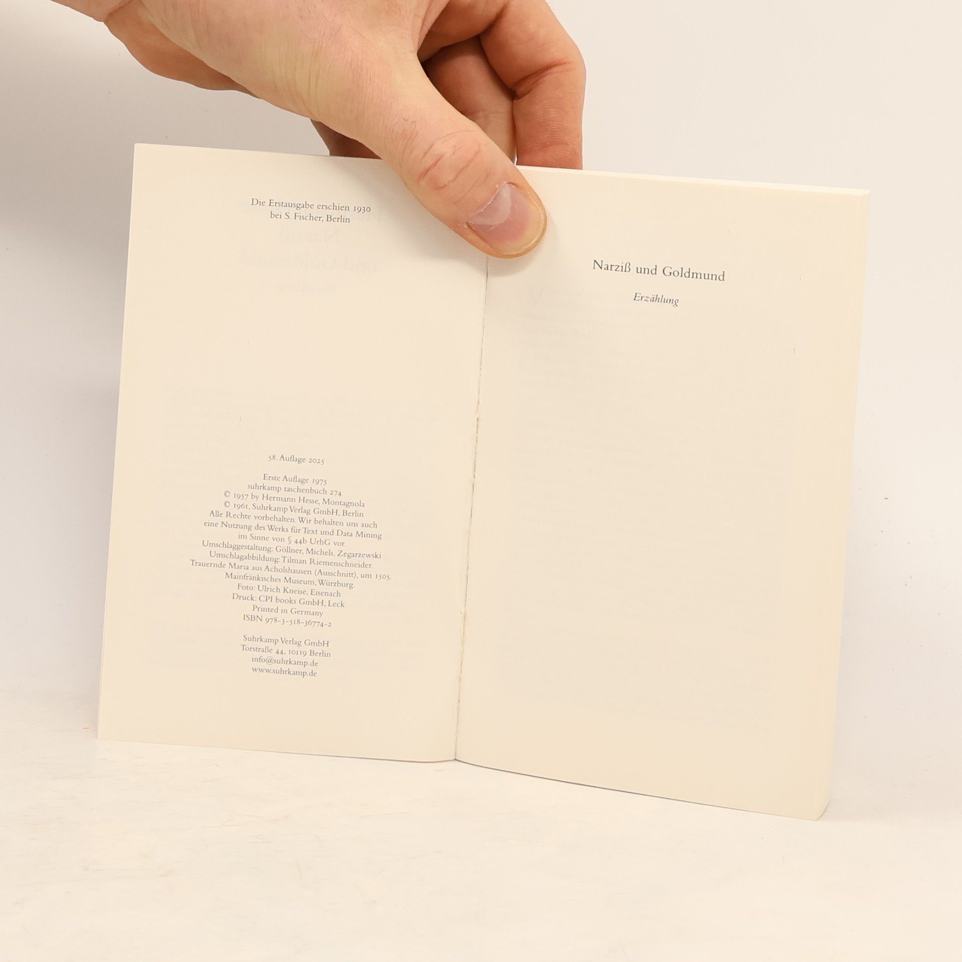Hermann Hesse Narziß und Goldmund