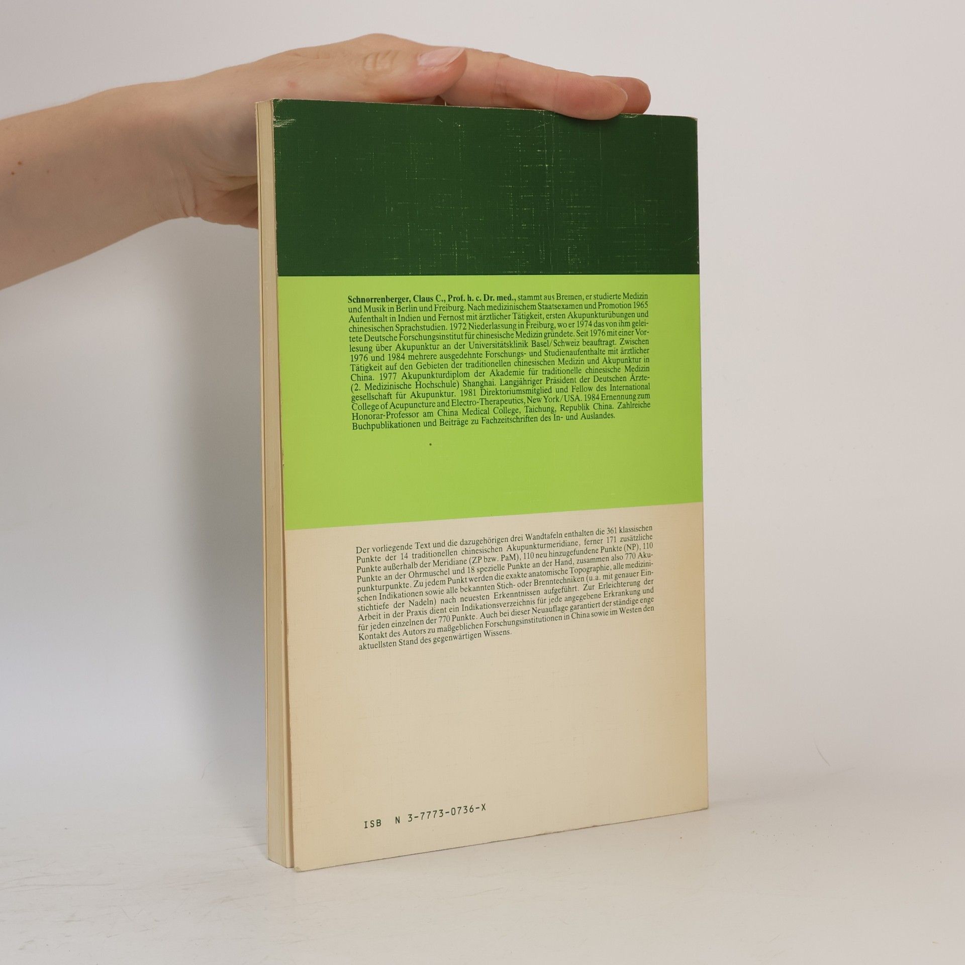 Claus C. Schnorrenberger Die topographisch-anatomischen Grundlagen der chinesischen Akupunktur und Ohrakupunktur