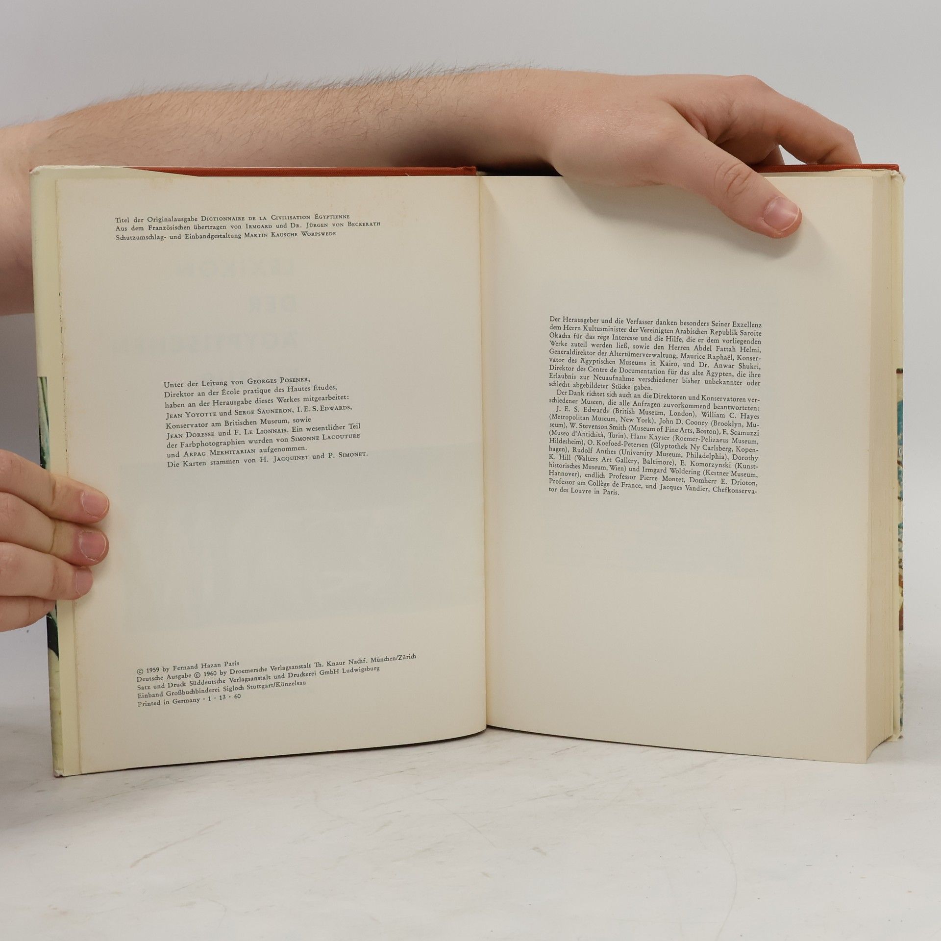 Georges Posener Lexikon der Ägyptischen Kultur