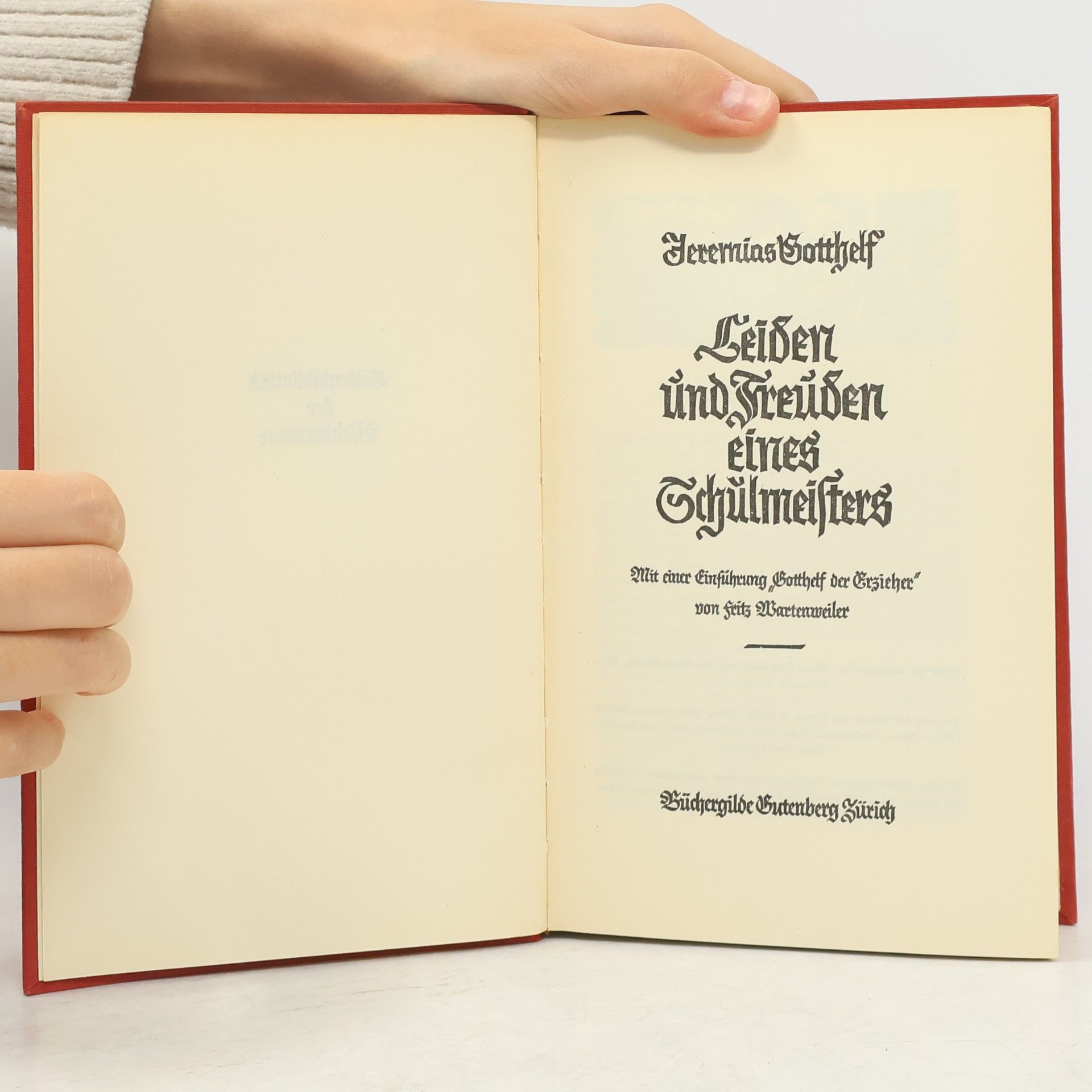 Jeremias Gotthelf Leiden und Freuden eines Schülmeisters