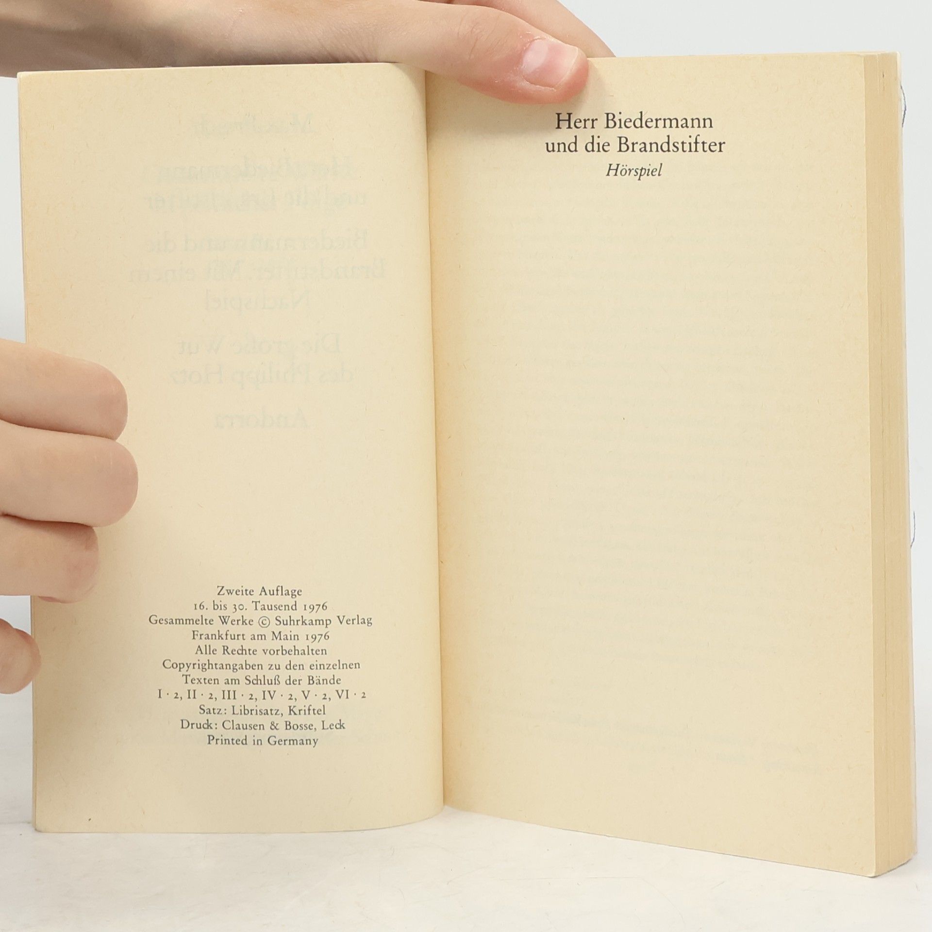 Max Frisch Gesammelte Werke in zeitlicher Folge: 1957–1963. Band IV. 2