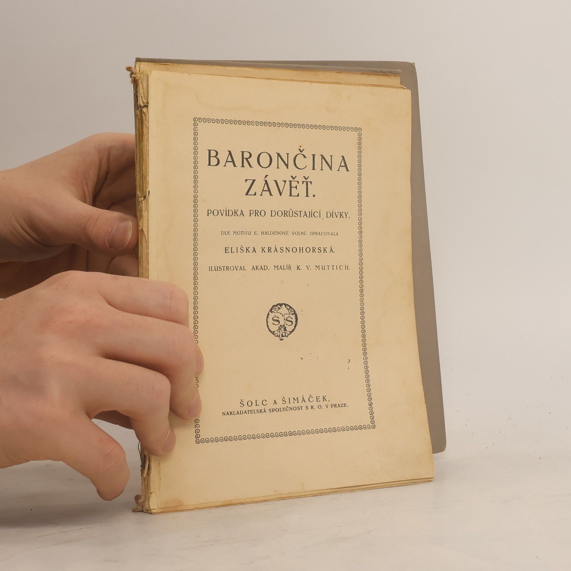 Eliška Krásnohorská Barončina závěť