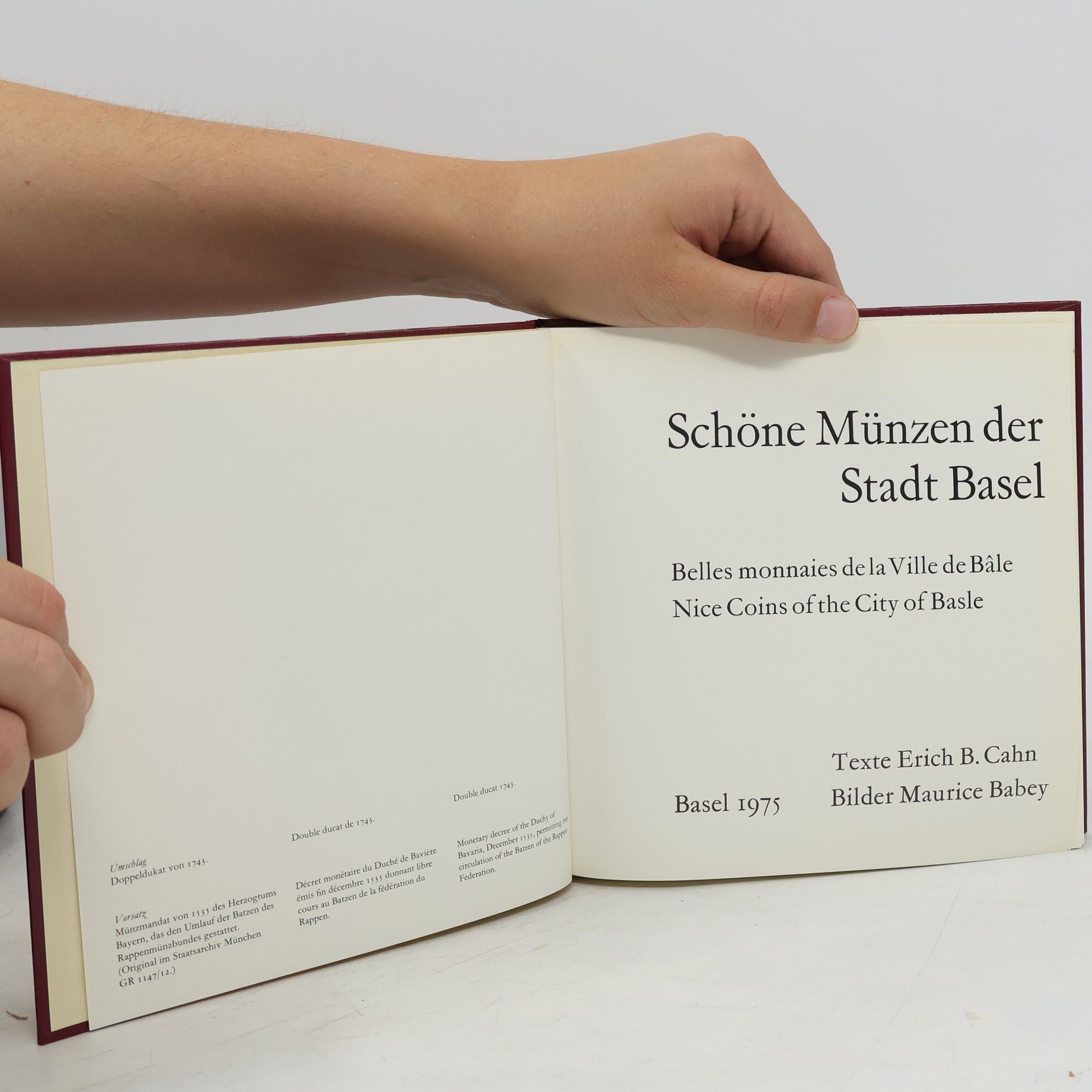 Various authors Schöne Münzen der Stadt Basel