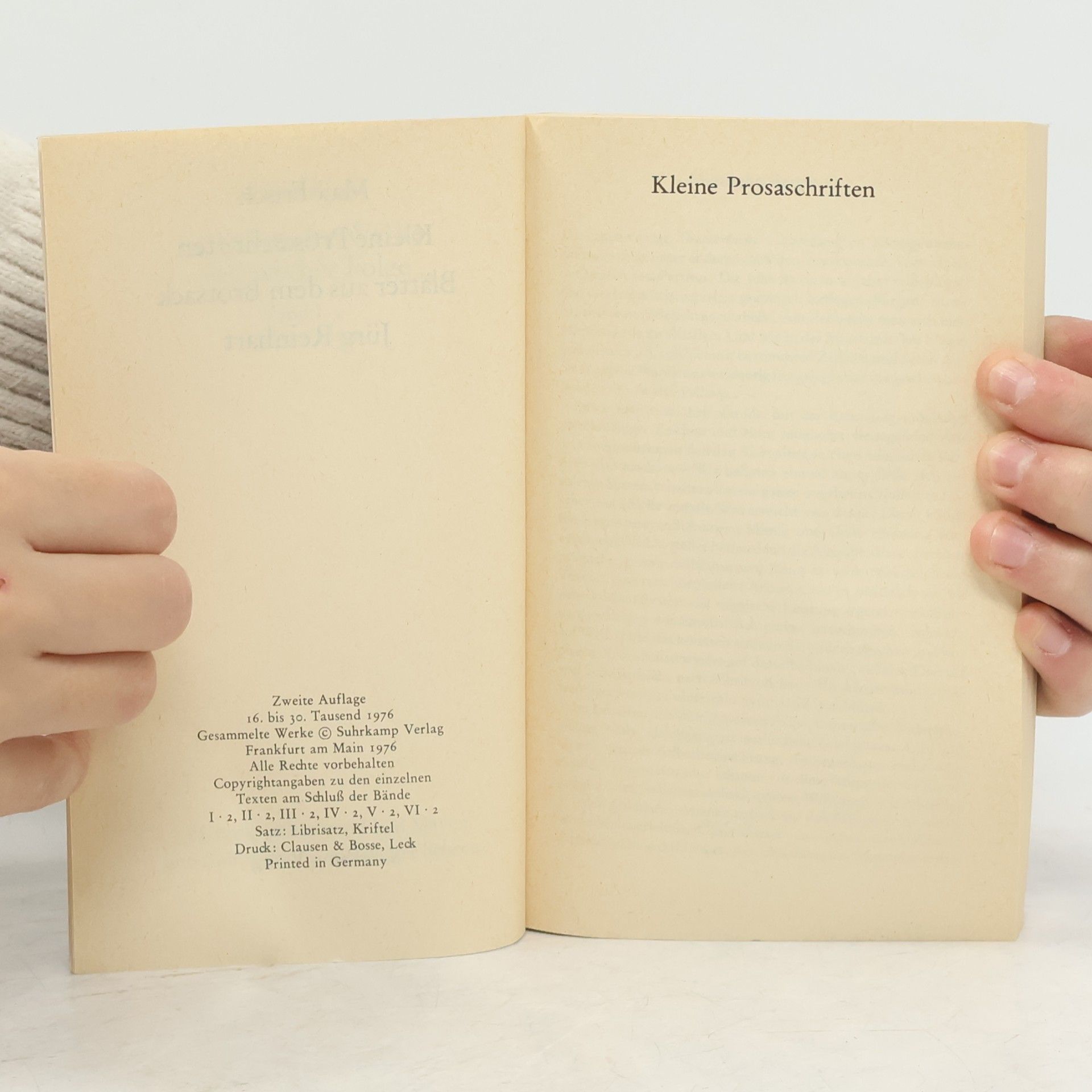 Max Frisch Gesammelte Werke in zeitlicher Folge Band I. 1