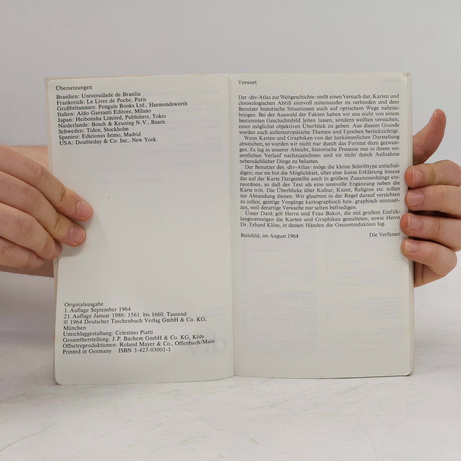 Autores varios dtv-Atlas zur Weltgeschichte 1