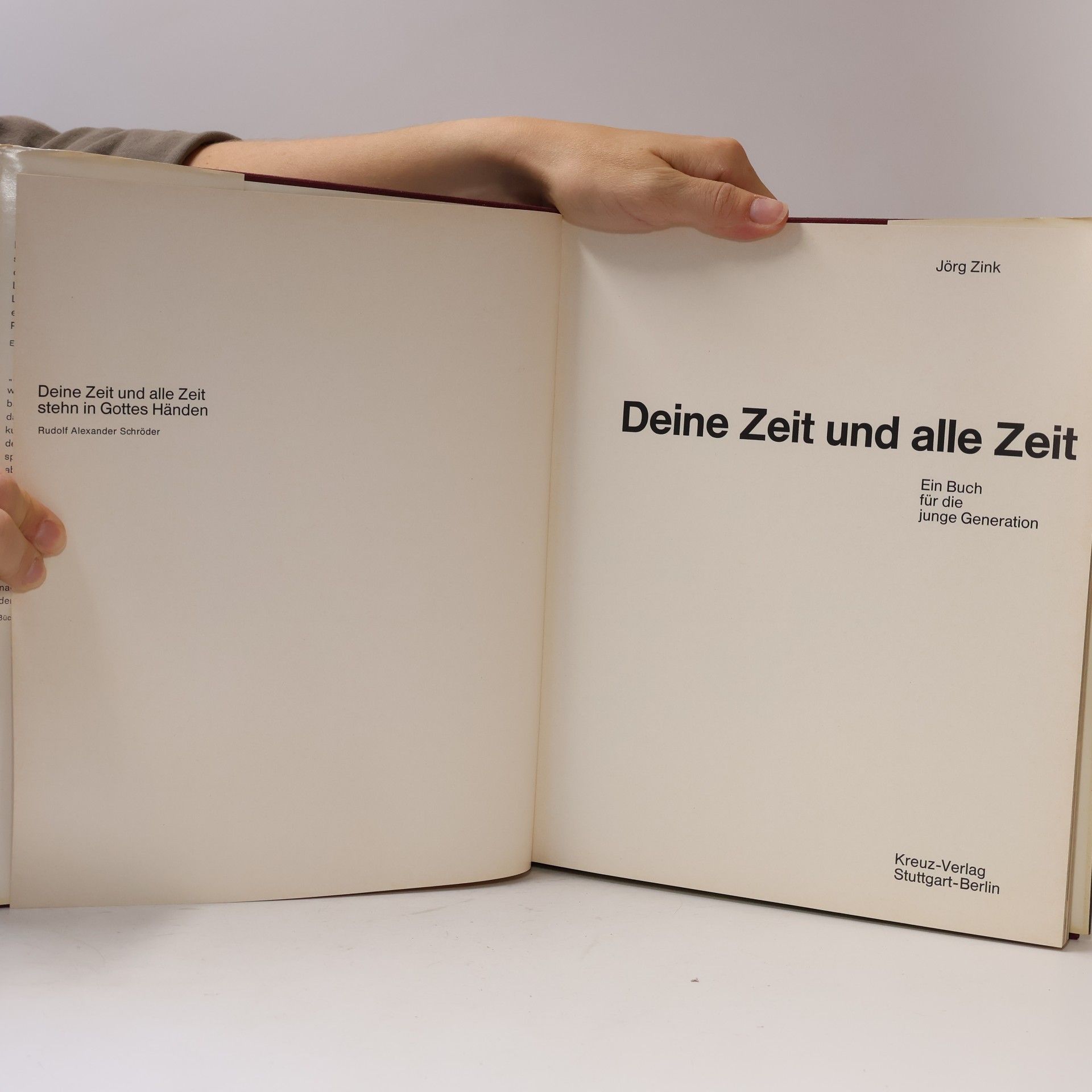 Jörg Zink Deine Zeit und alle Zeit.
