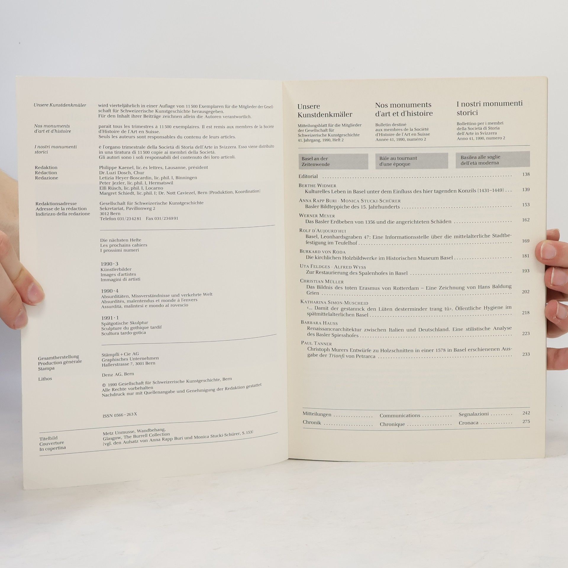 Collectif d'auteurs Unsere Kunstdenkmäler 2/1990. Nos monuments d'art et d'histoire 2/1990. I nostri monumenti storici 2/1990